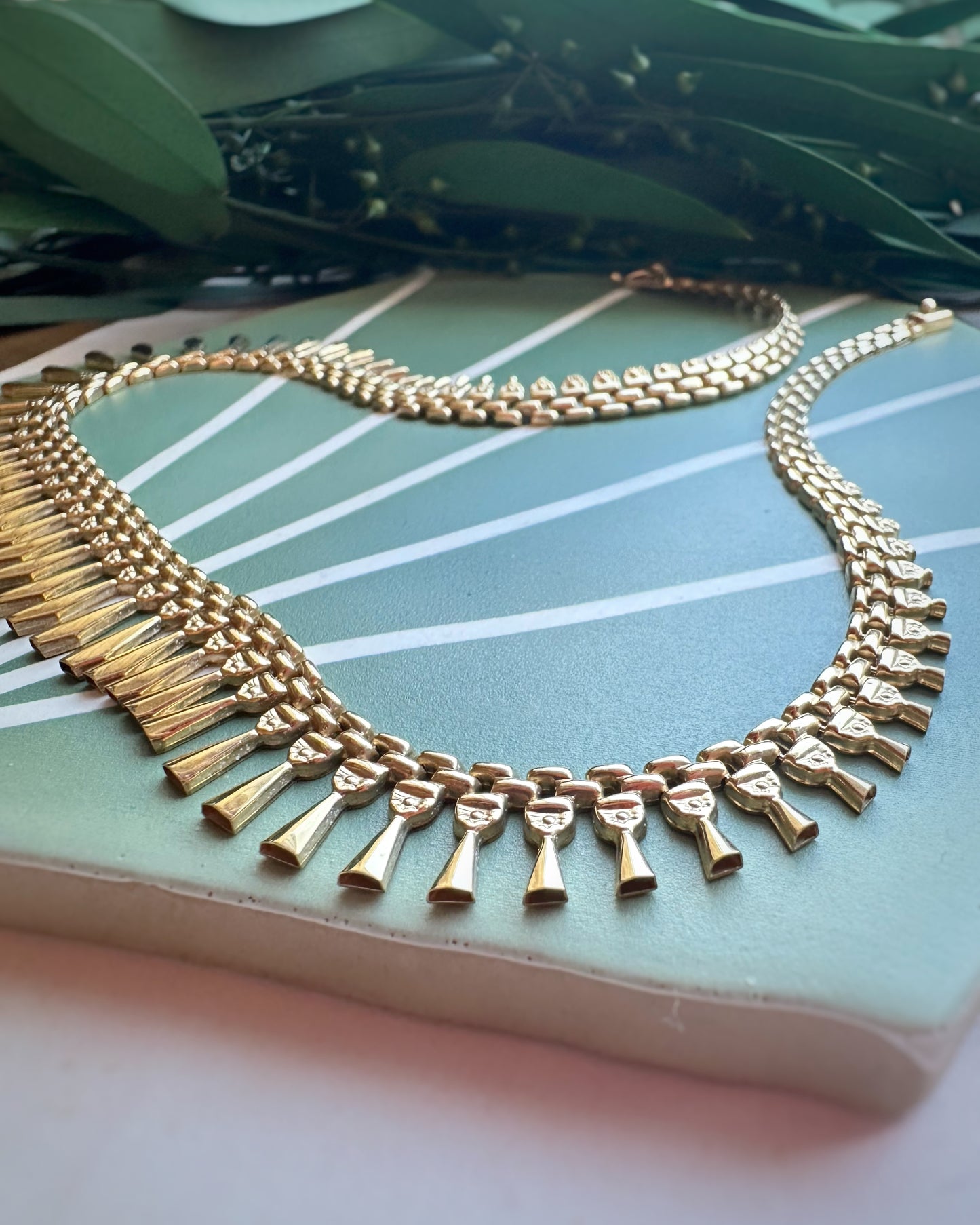 Vintage Ultra Yellow Cleopatra Necklace