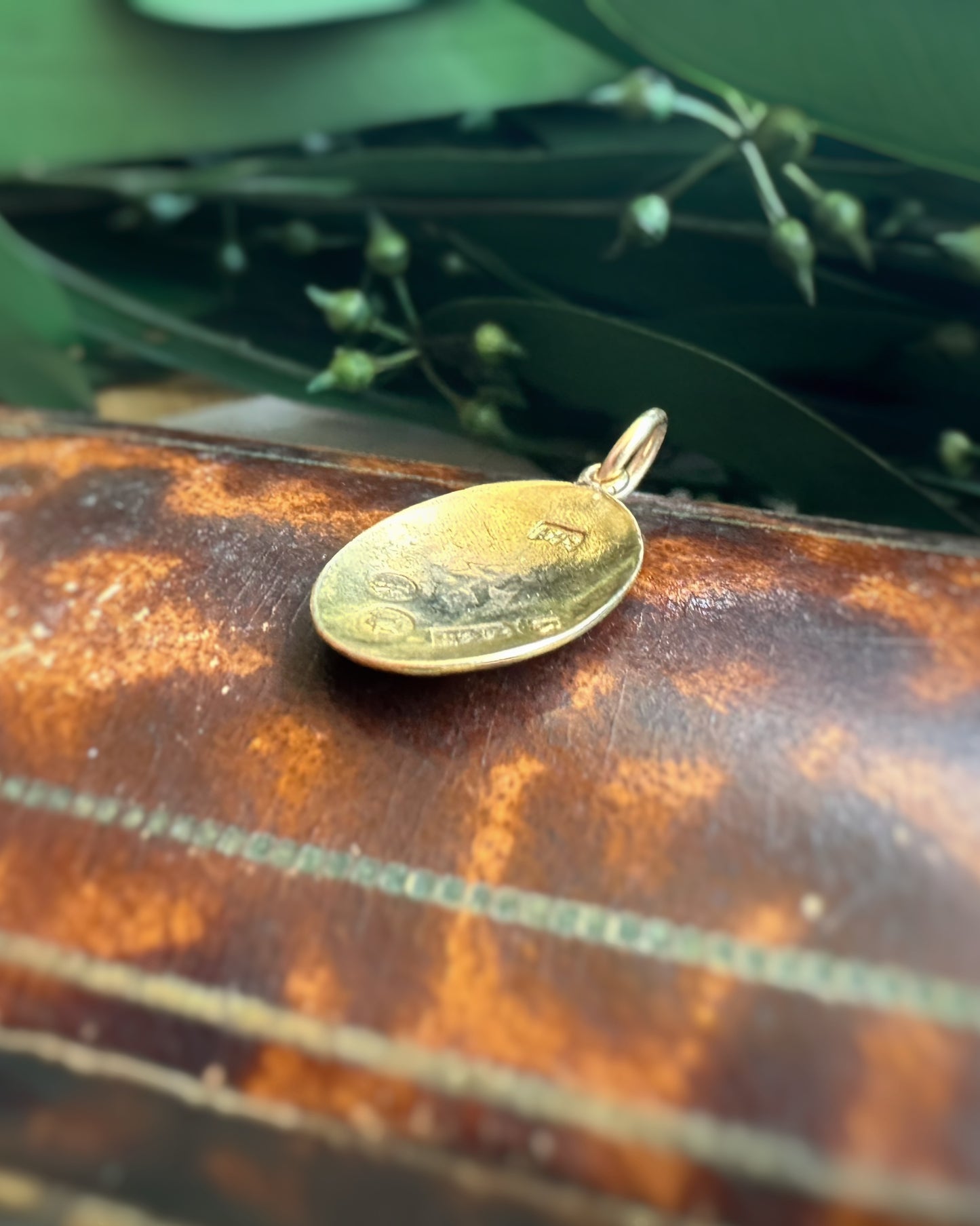 Antique Cufflink-Conversion Shield Motif Pendant