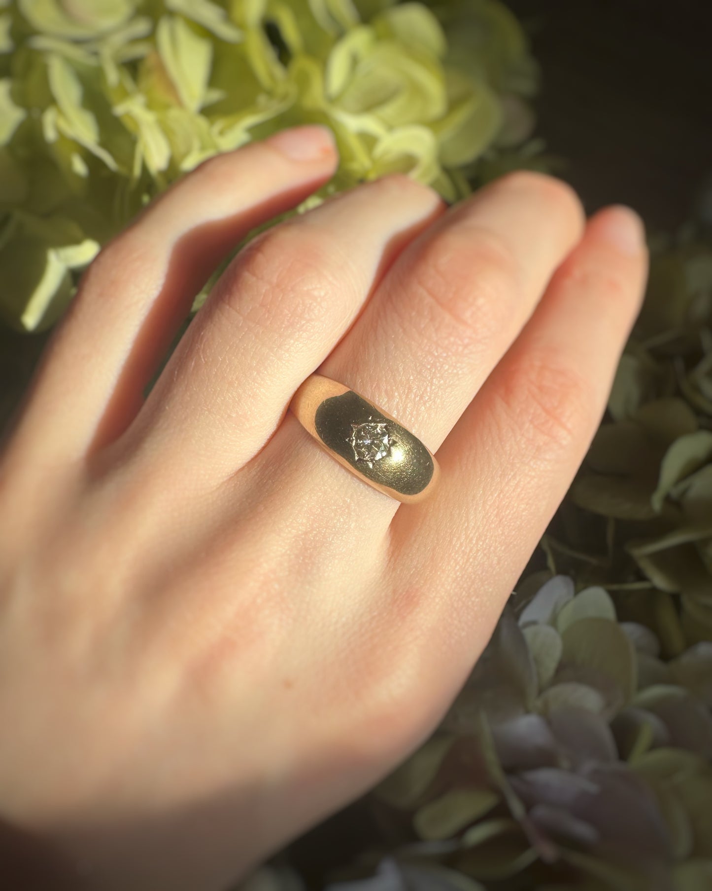 Vintage Diamond Starburst Ring