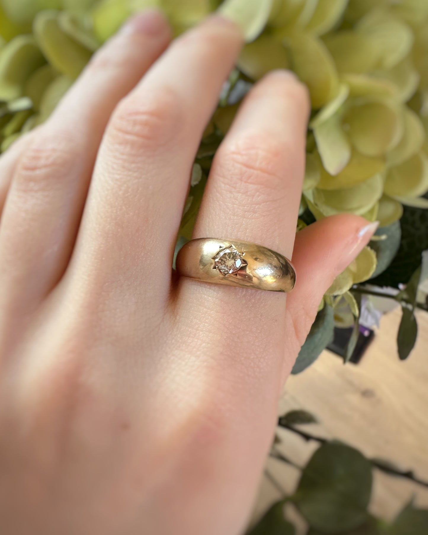 Vintage Diamond Starburst Ring