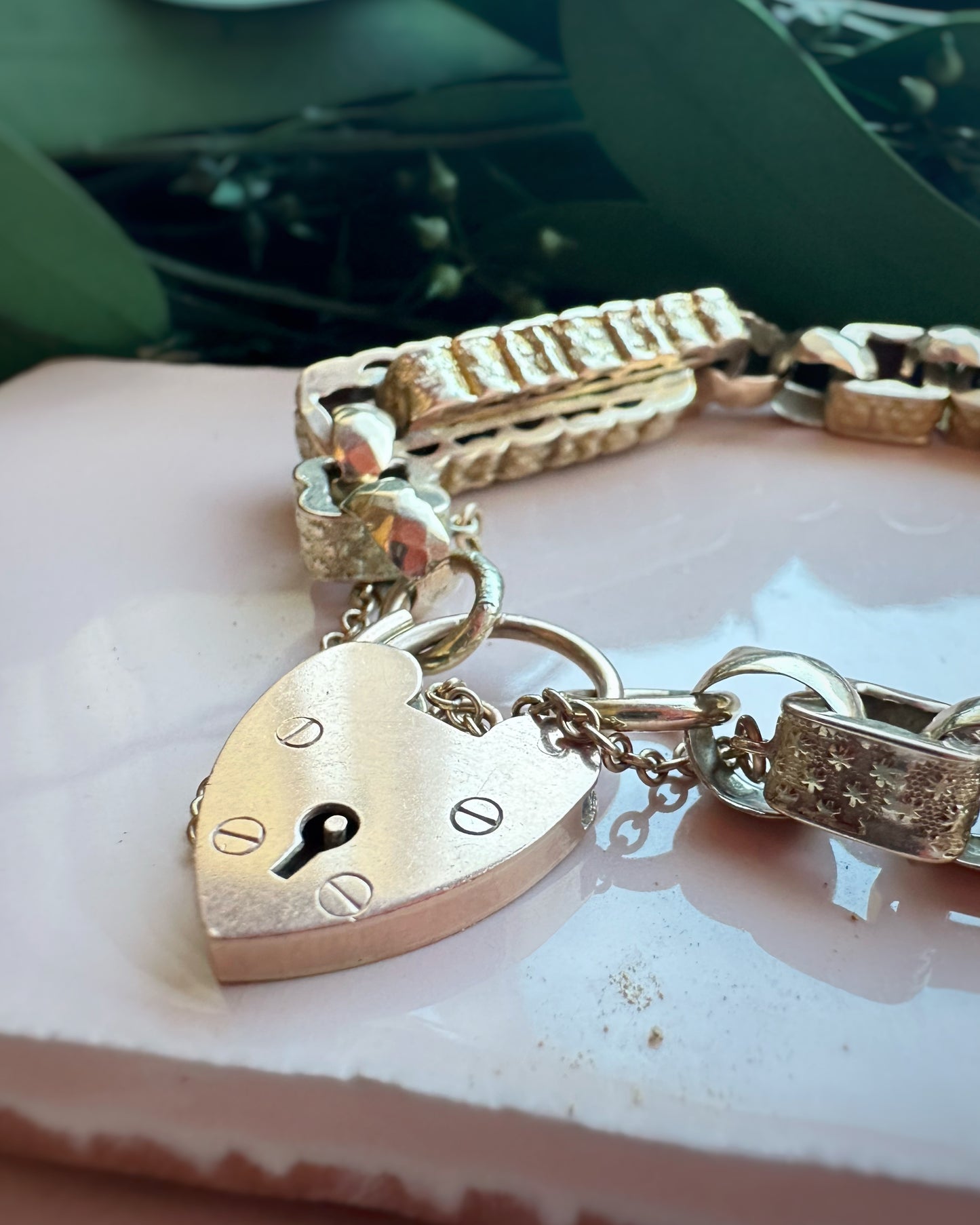 Antique Enormous Mixed Link Bracelet