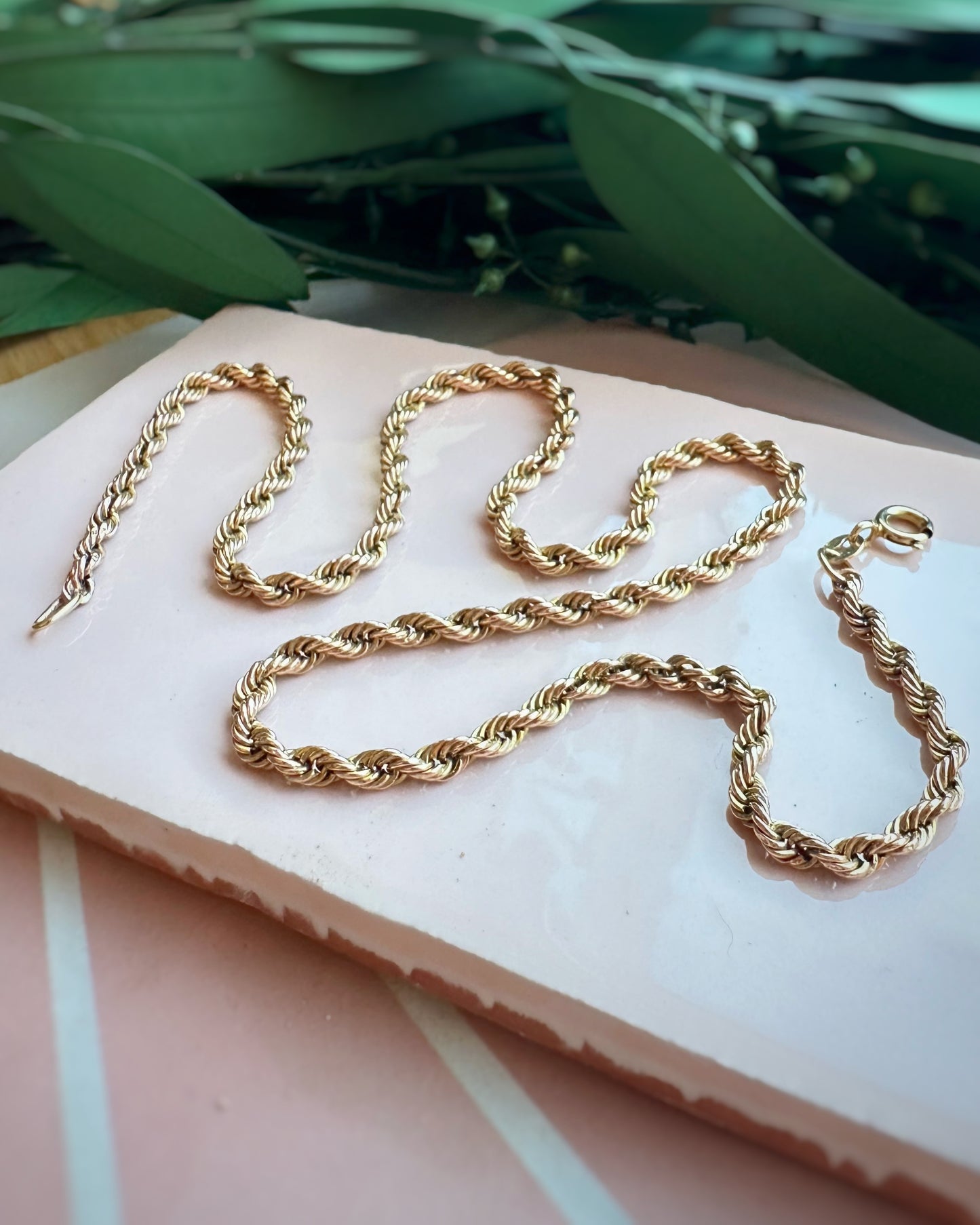 Vintage Chunky Rope Chain (16.5")