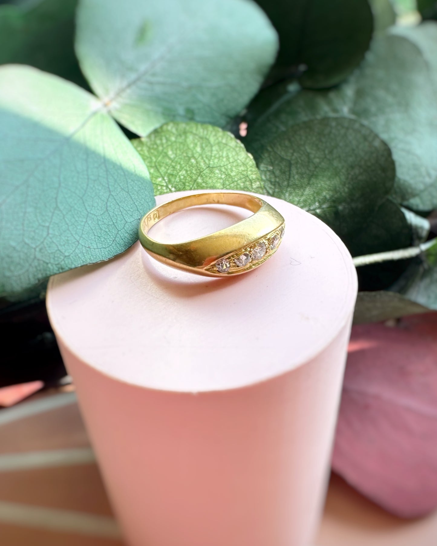 Antique 5-Stone Boat Ring