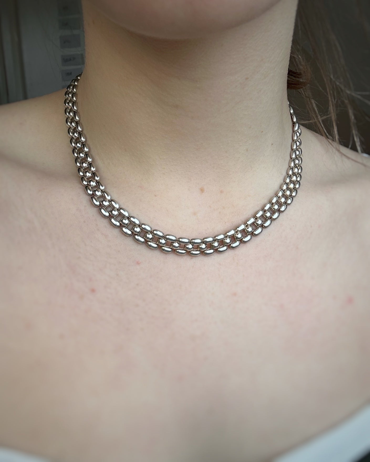 Vintage Panther Link Collar (15.5")