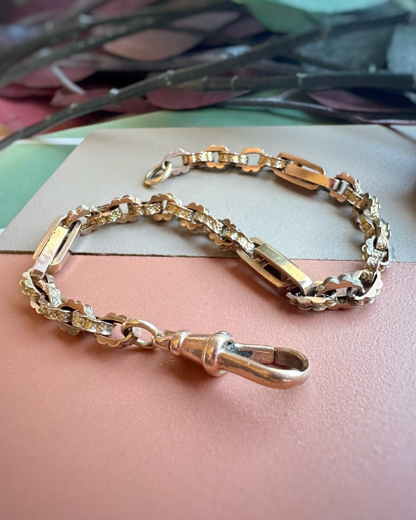 Antique Fancy Link Flower + Double Trombone (7.5")