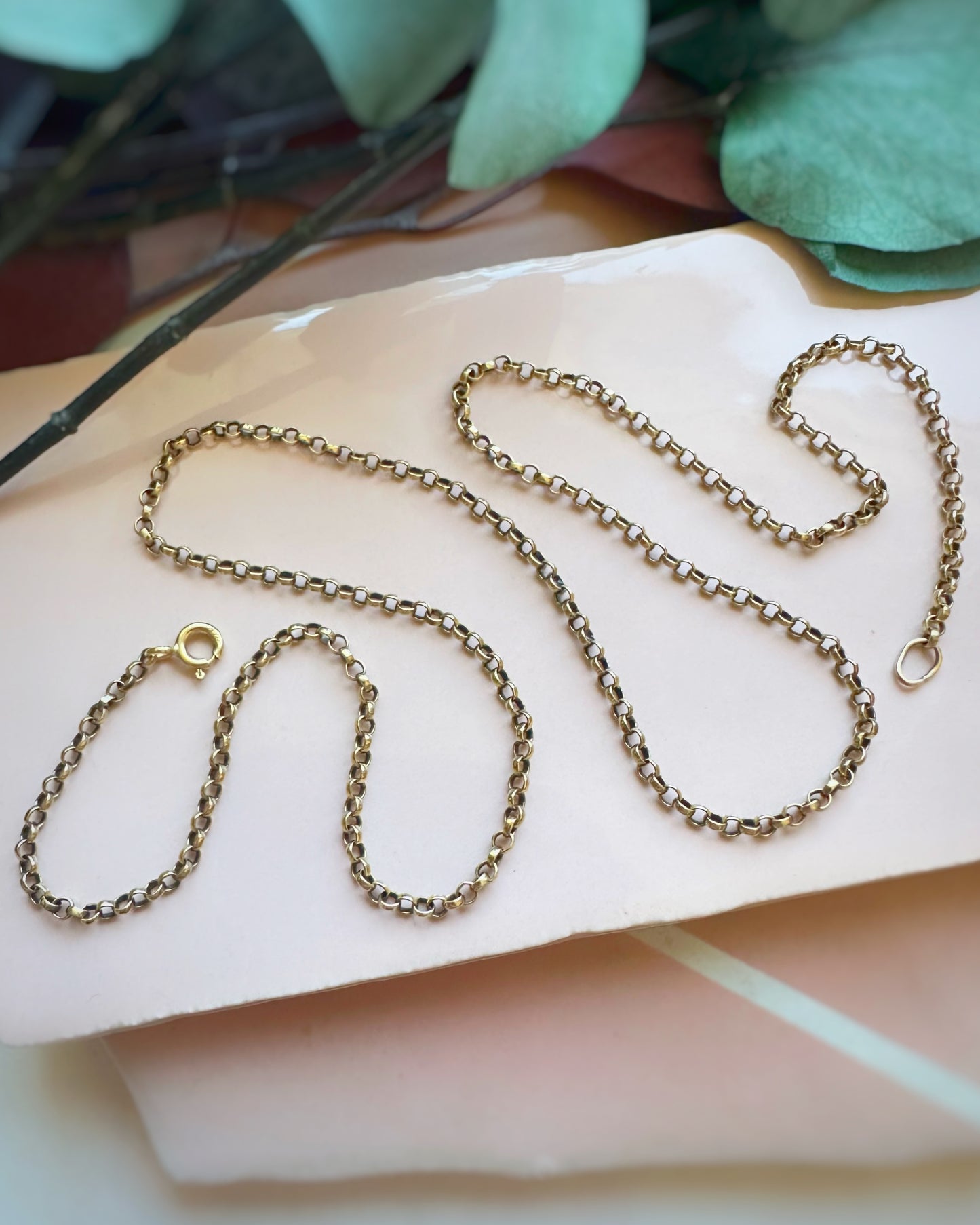 Vintage Half-Flat-Facet Belcher Chain (19")