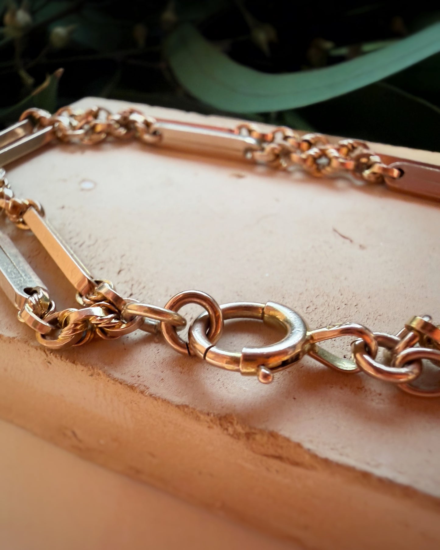 Antique Double-Strand Paperclip and Lovers Knot (7")