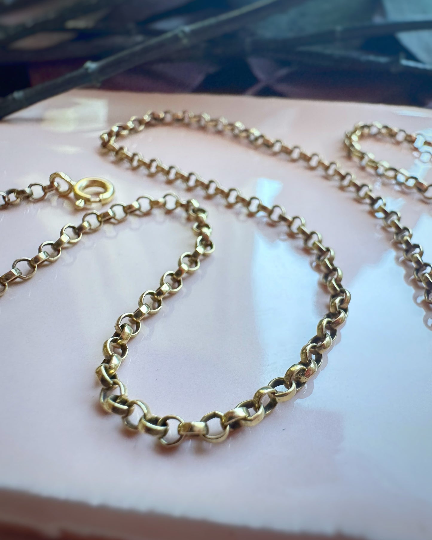 Vintage Half-Flat-Facet Belcher Chain (19")