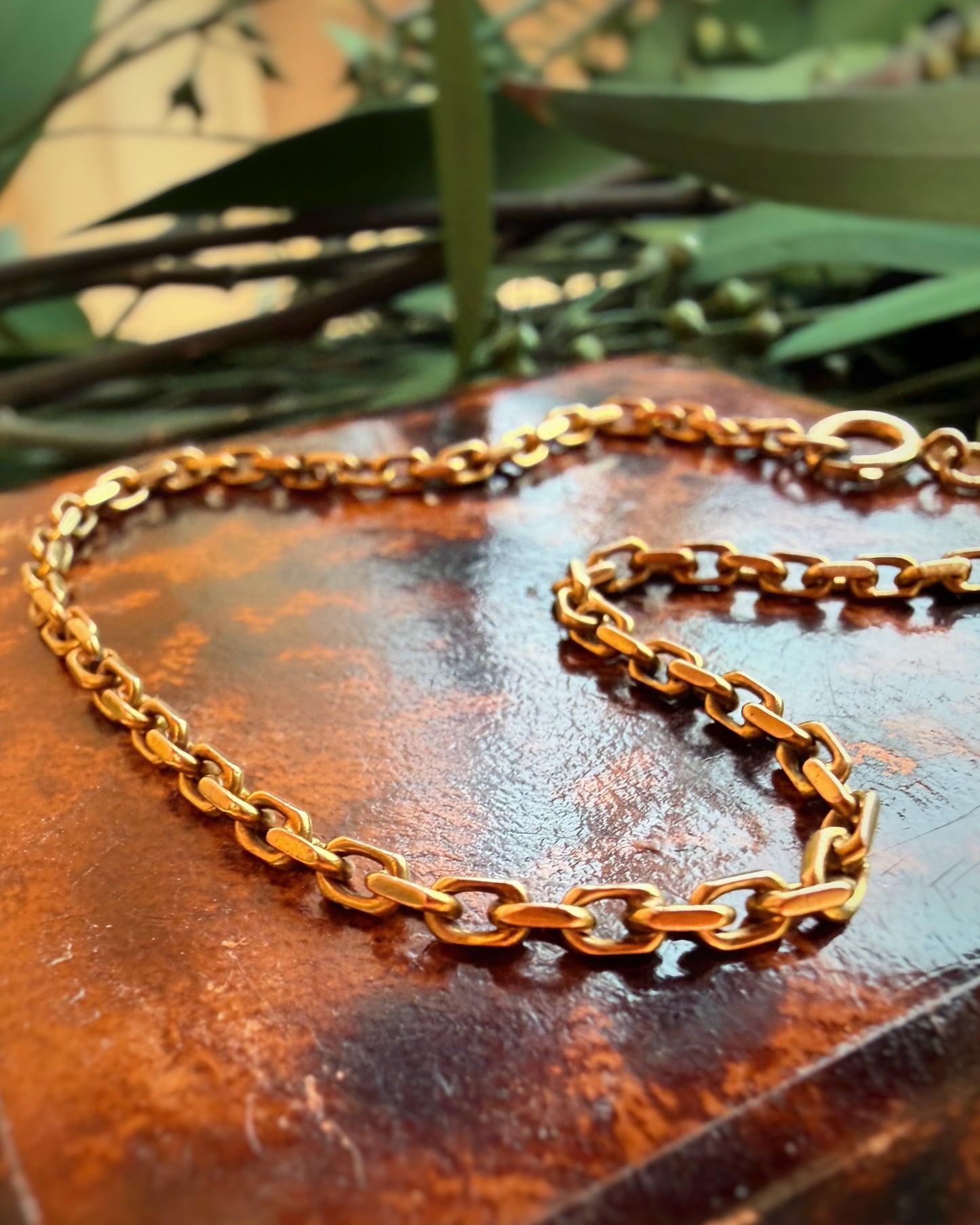Vintage 18ct Dense and Yellow Biker Bracelet (7 +1/4")