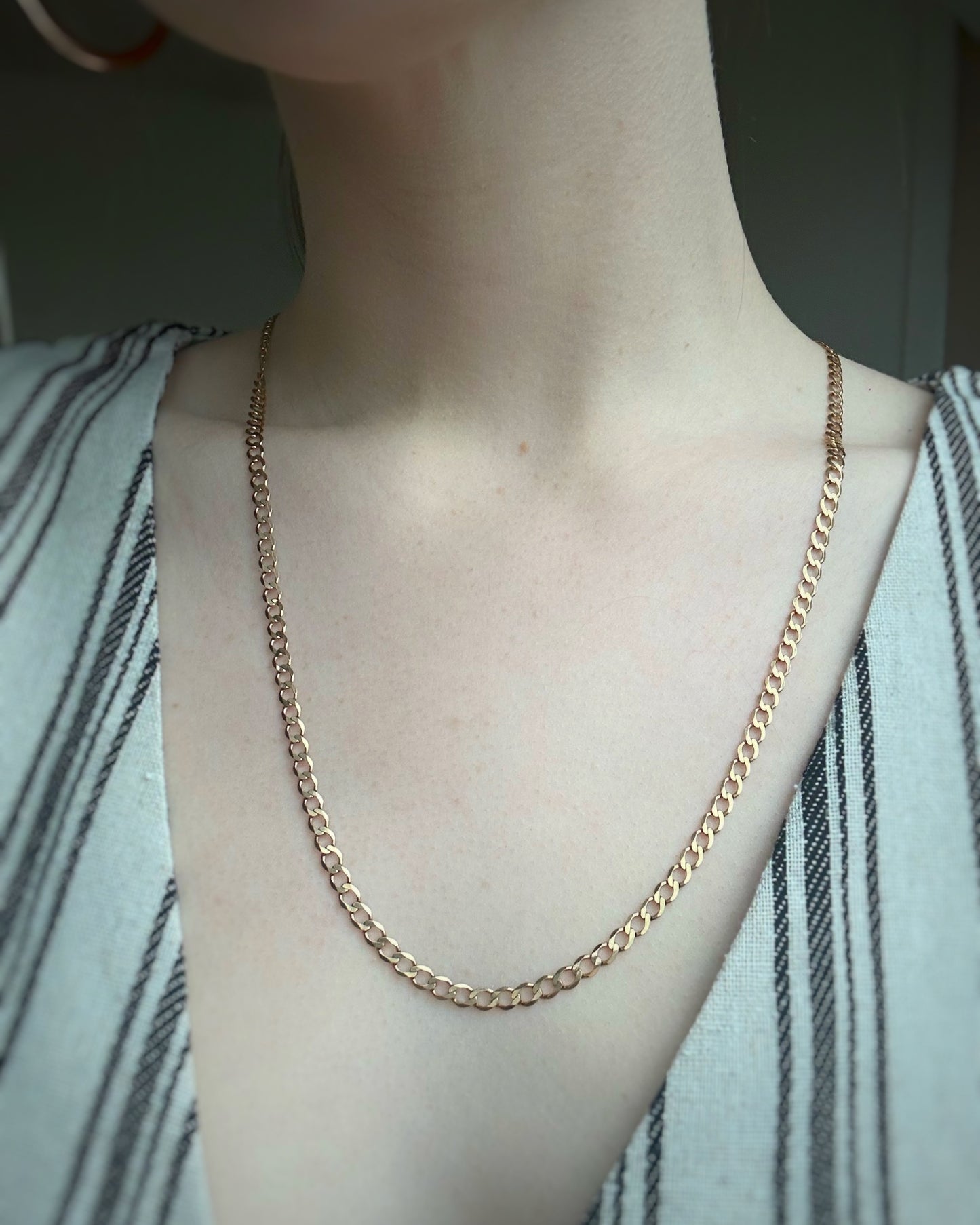 Vintage Faceted Curb Chain (24")