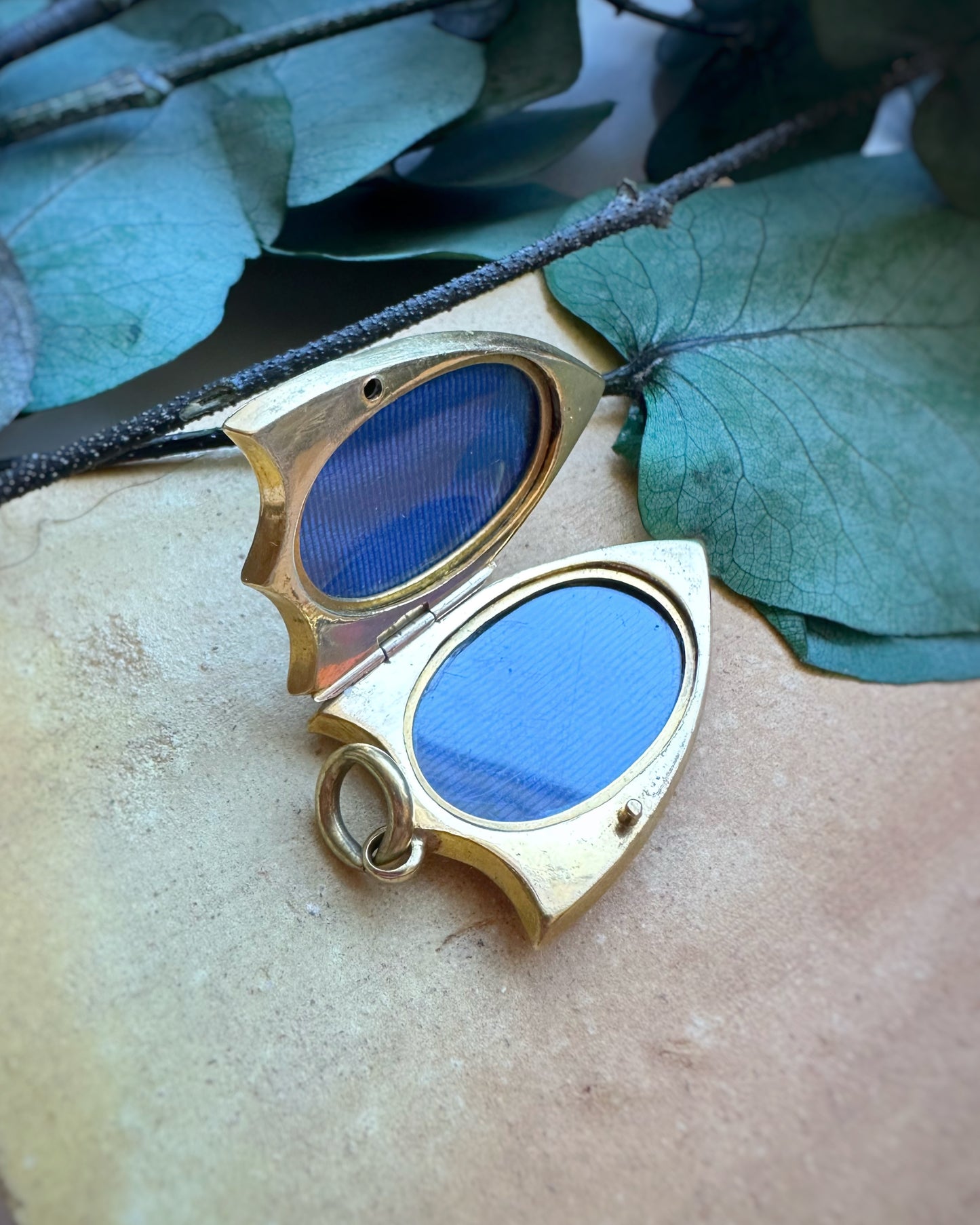 Antique Oversized Fancy Shield Locket
