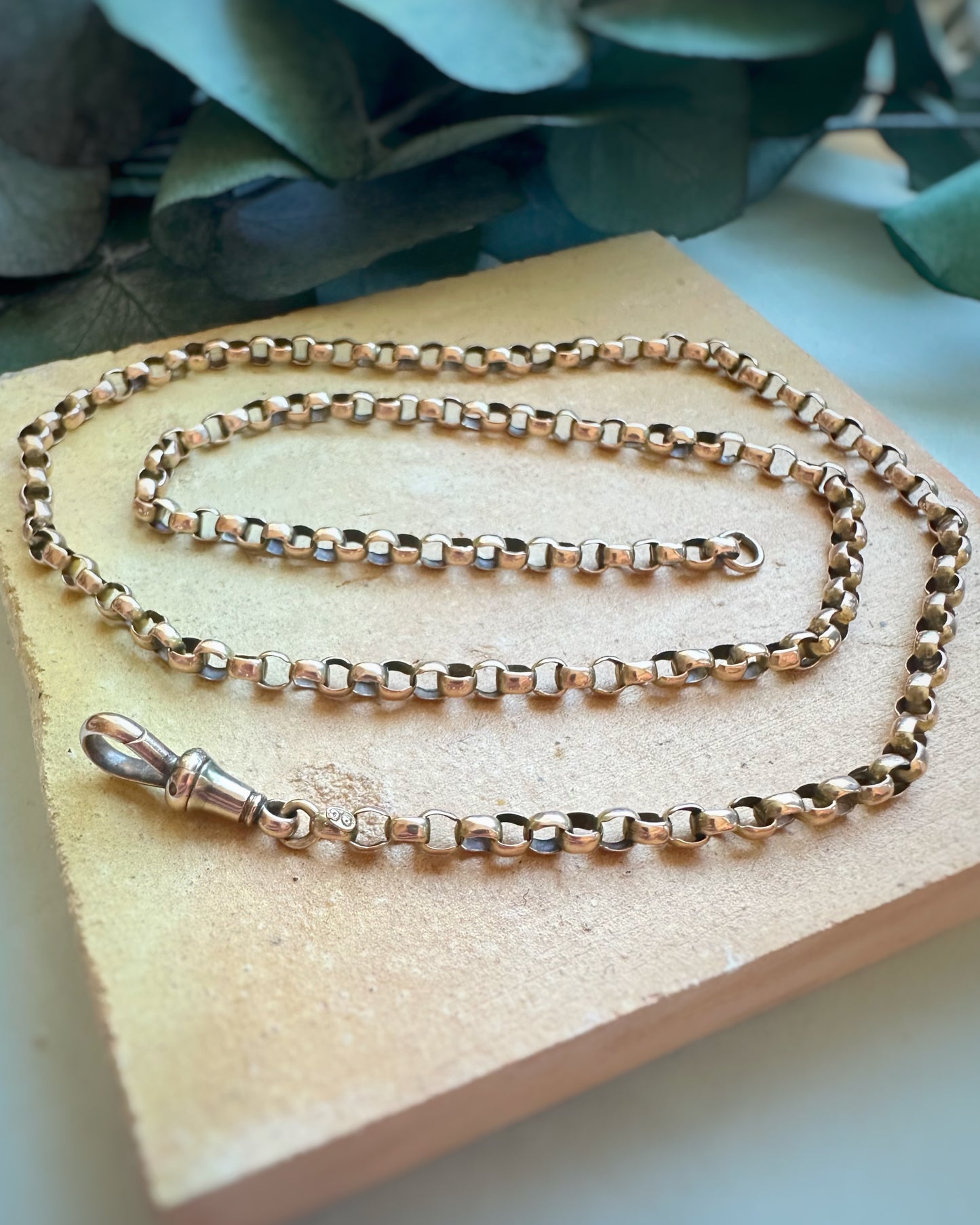 Antique Chunky Belcher Chain with Dog Clip (19.5")