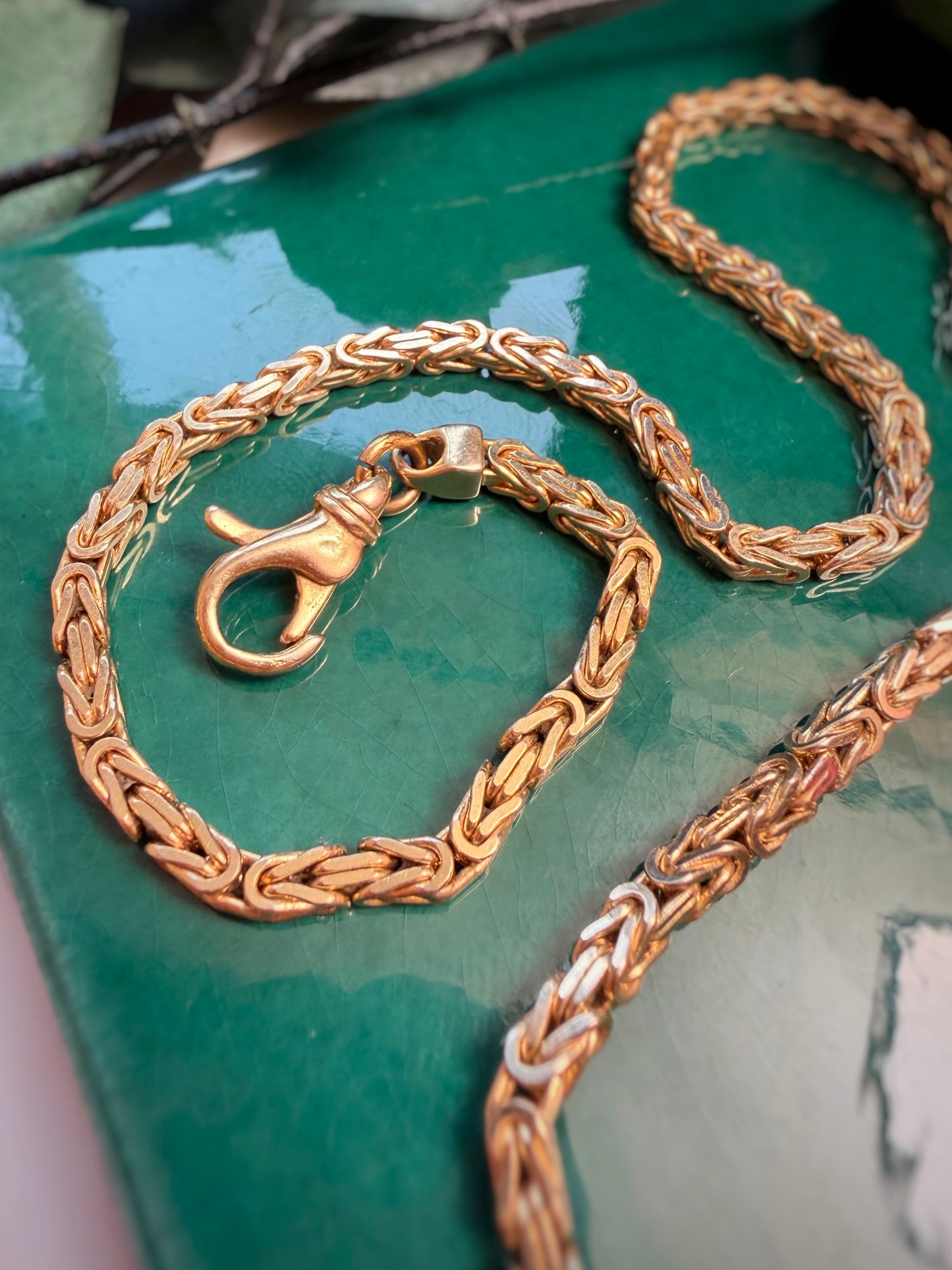 Vintage Solid Byzantine Chain (24")