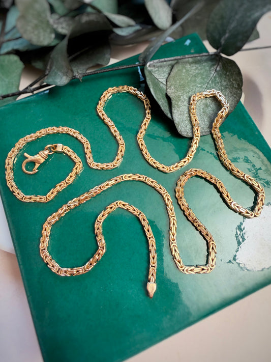 Vintage Solid Byzantine Chain (24")