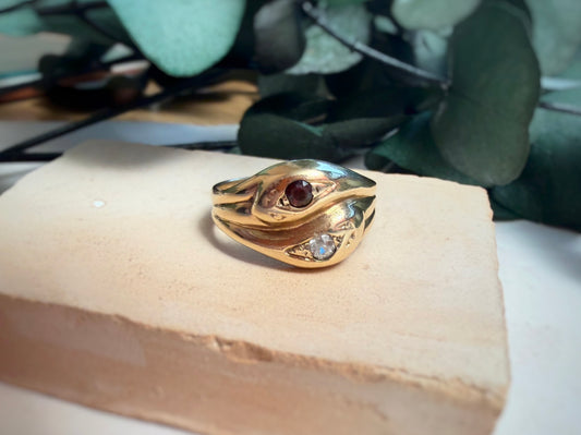 Vintage Double Snake Ring (R / 8.5)