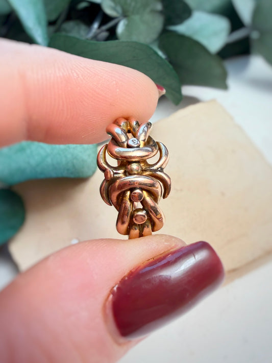 Antique Knot-Design Keeper Ring (T / 9.5)