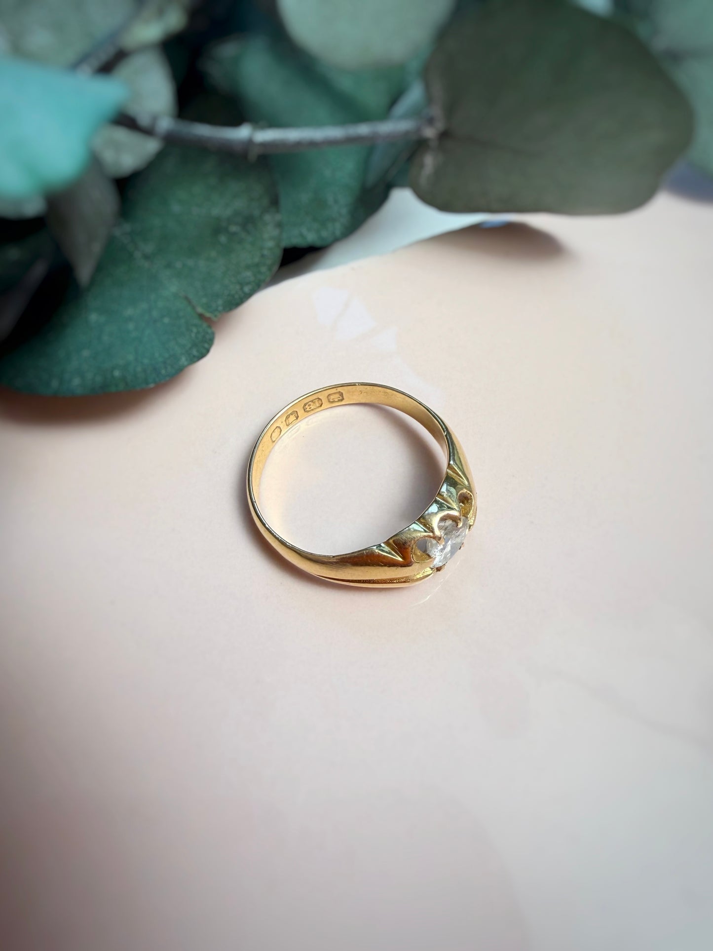 Antique 1892 Claw Set Diamond Ring (O.5 / 7.5)