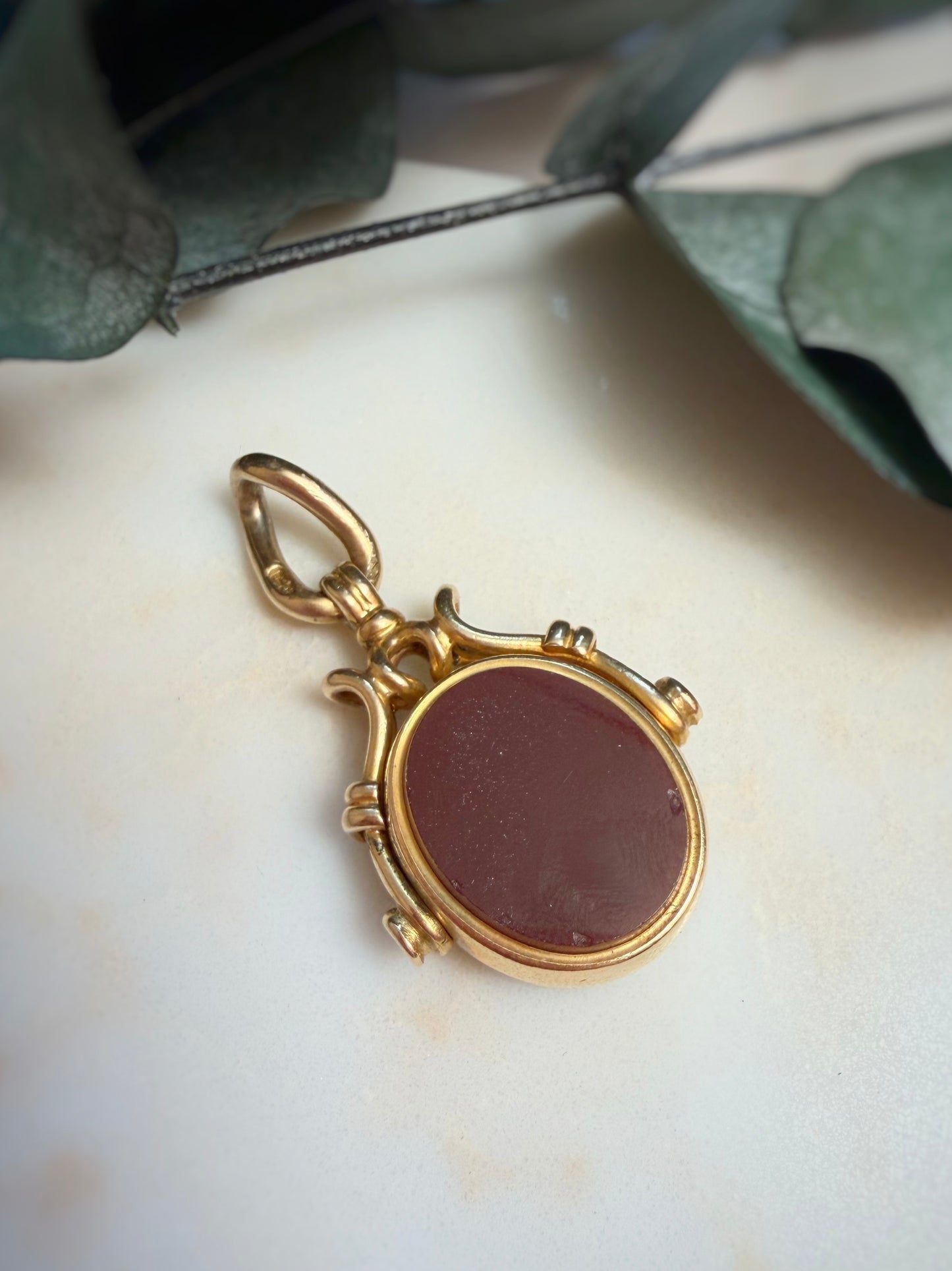 Exceptional Antique High-Carat Oval Spinner Fob