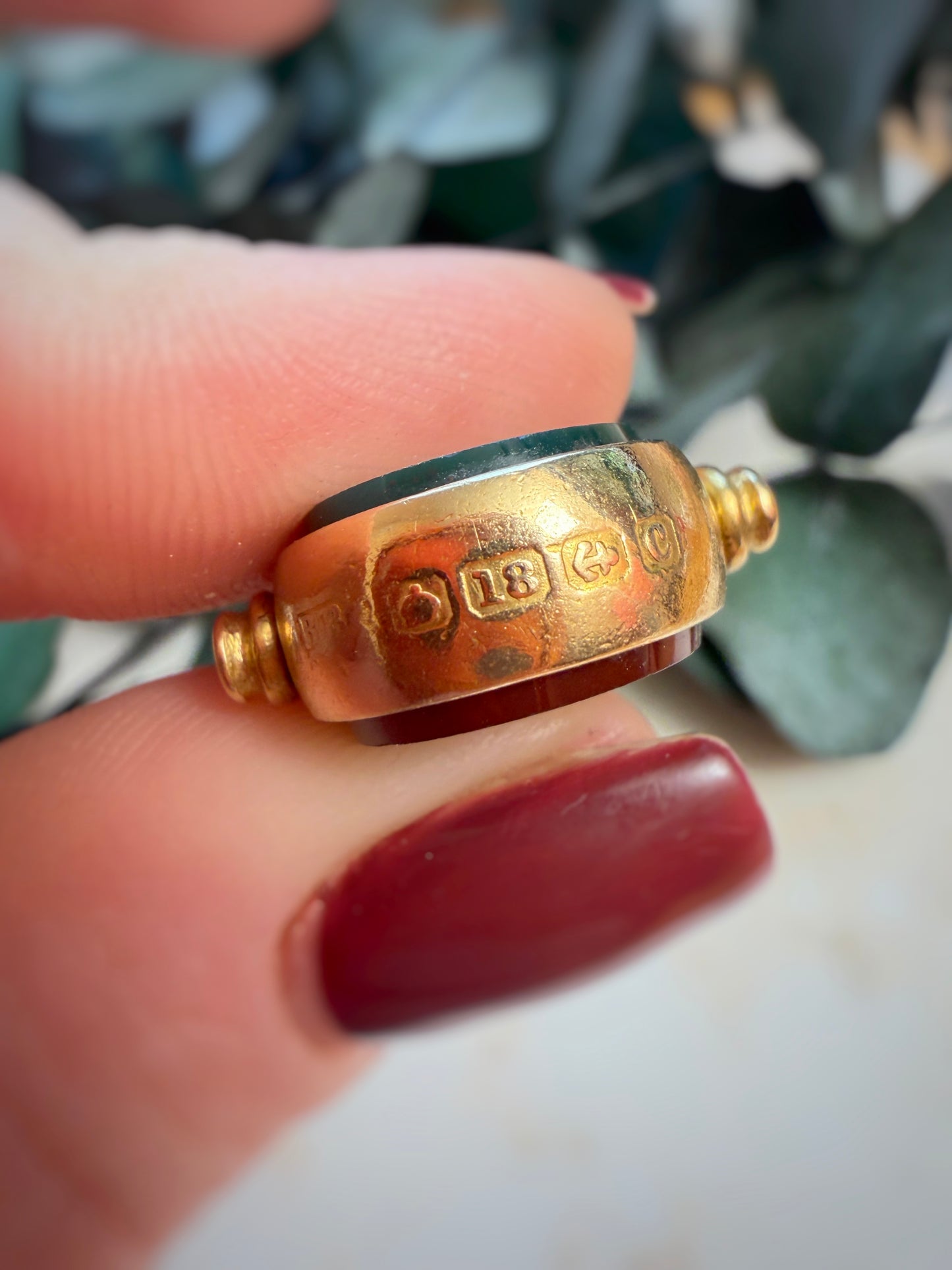 Exceptional Antique High-Carat Oval Spinner Fob