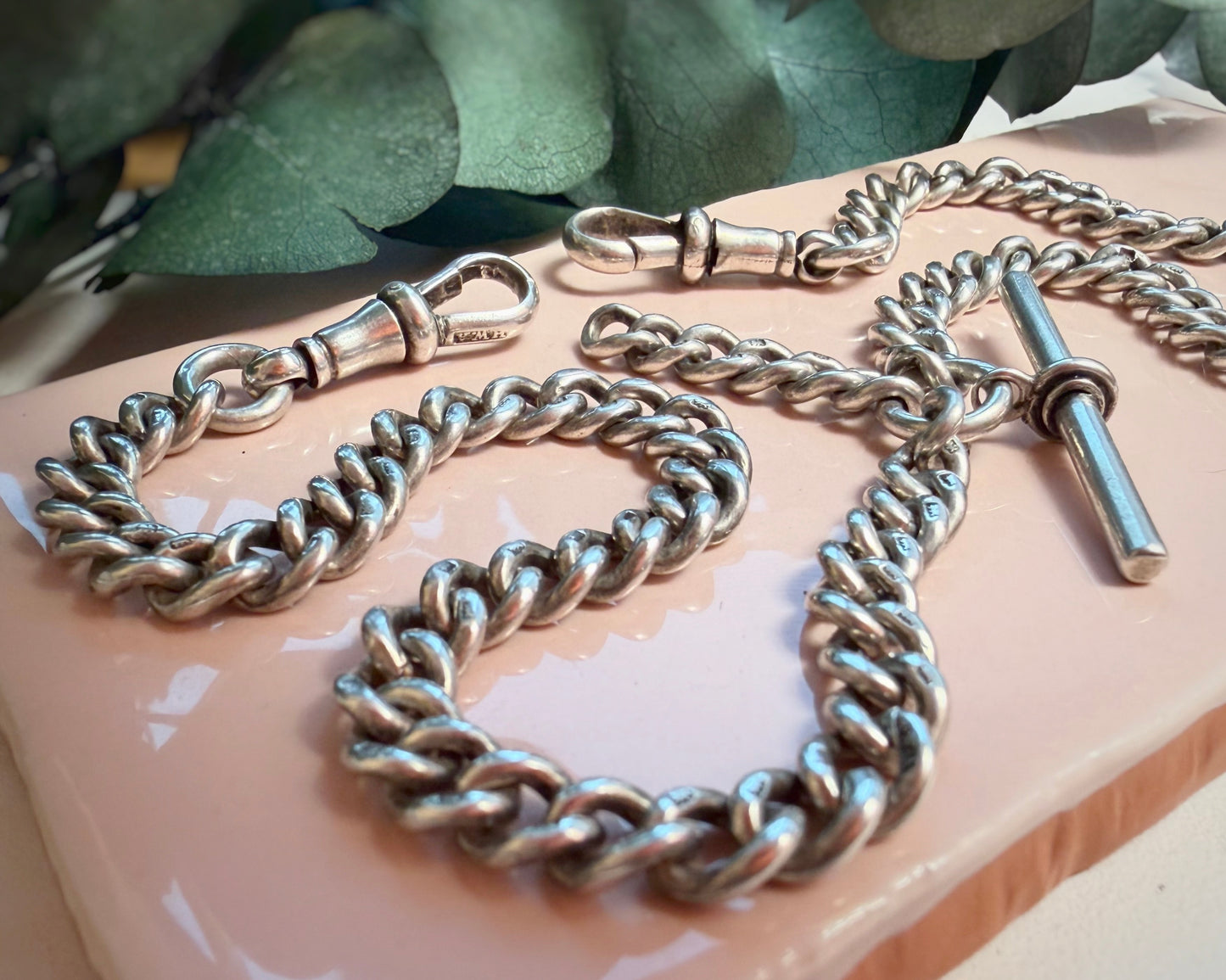 Antique 1912 Ungraduated Double Albert Chain (16.5")
