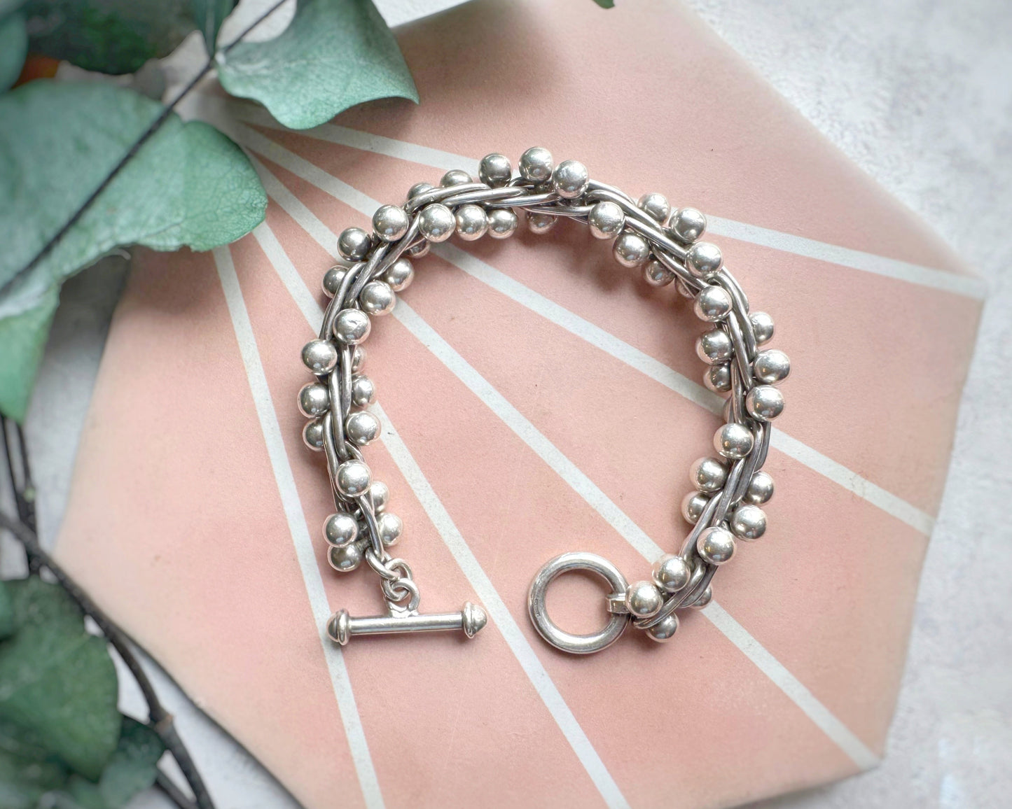 Vintage XL Architectural Fancy Link Bracelet (7")