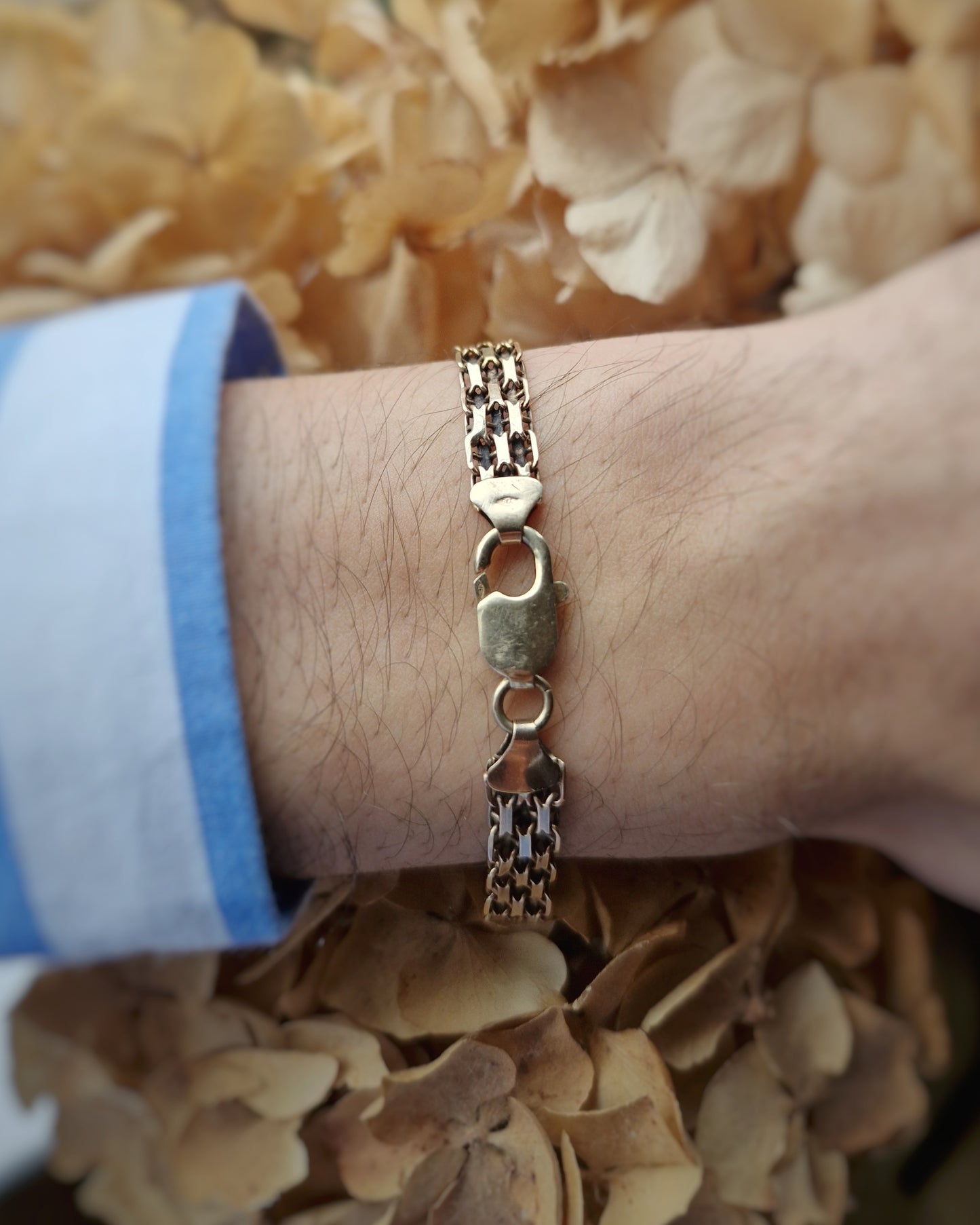Vintage Woven Bracelet with Lobster Clasp (7.5")