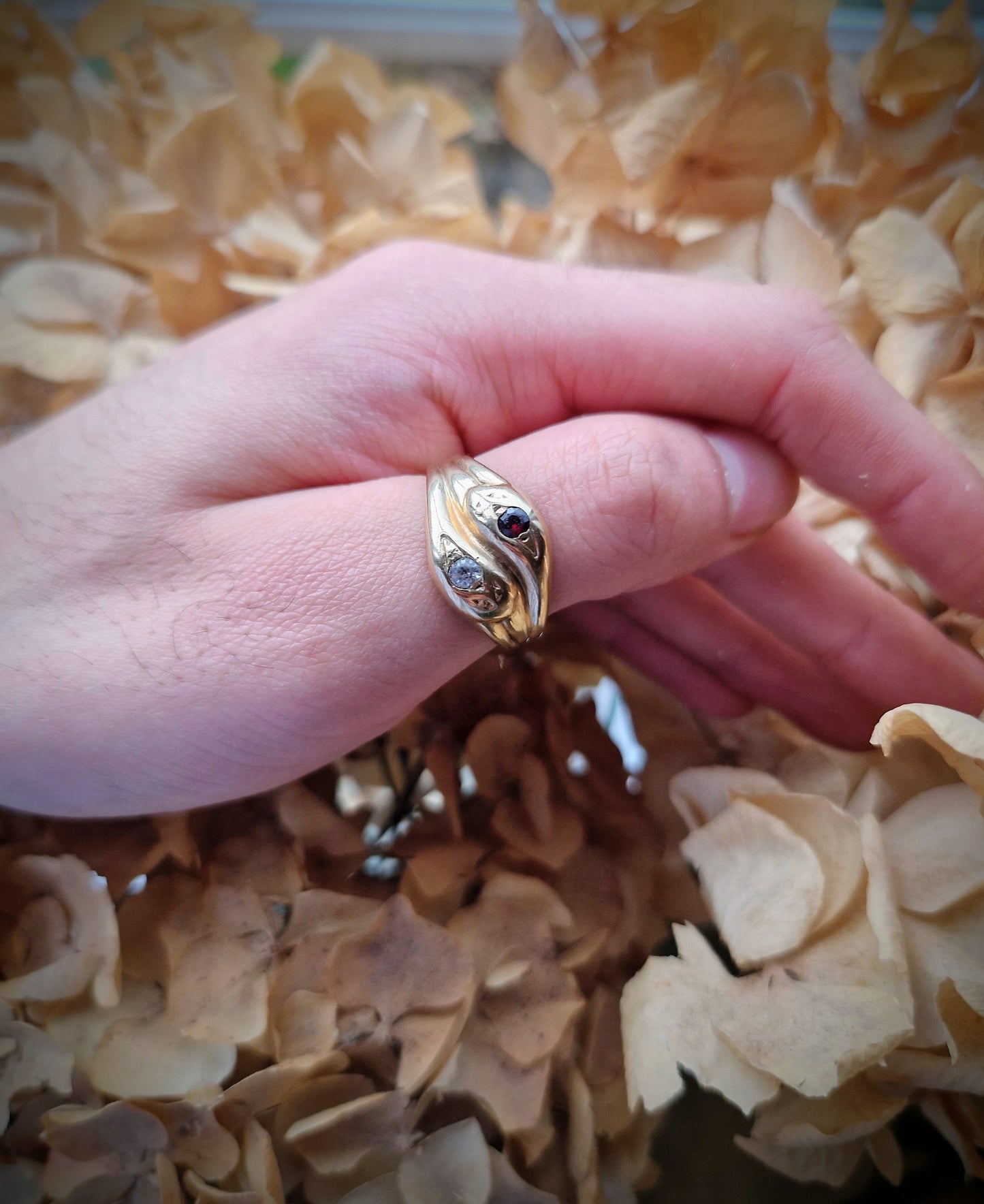Vintage Double Snake Ring (R / 8.5)
