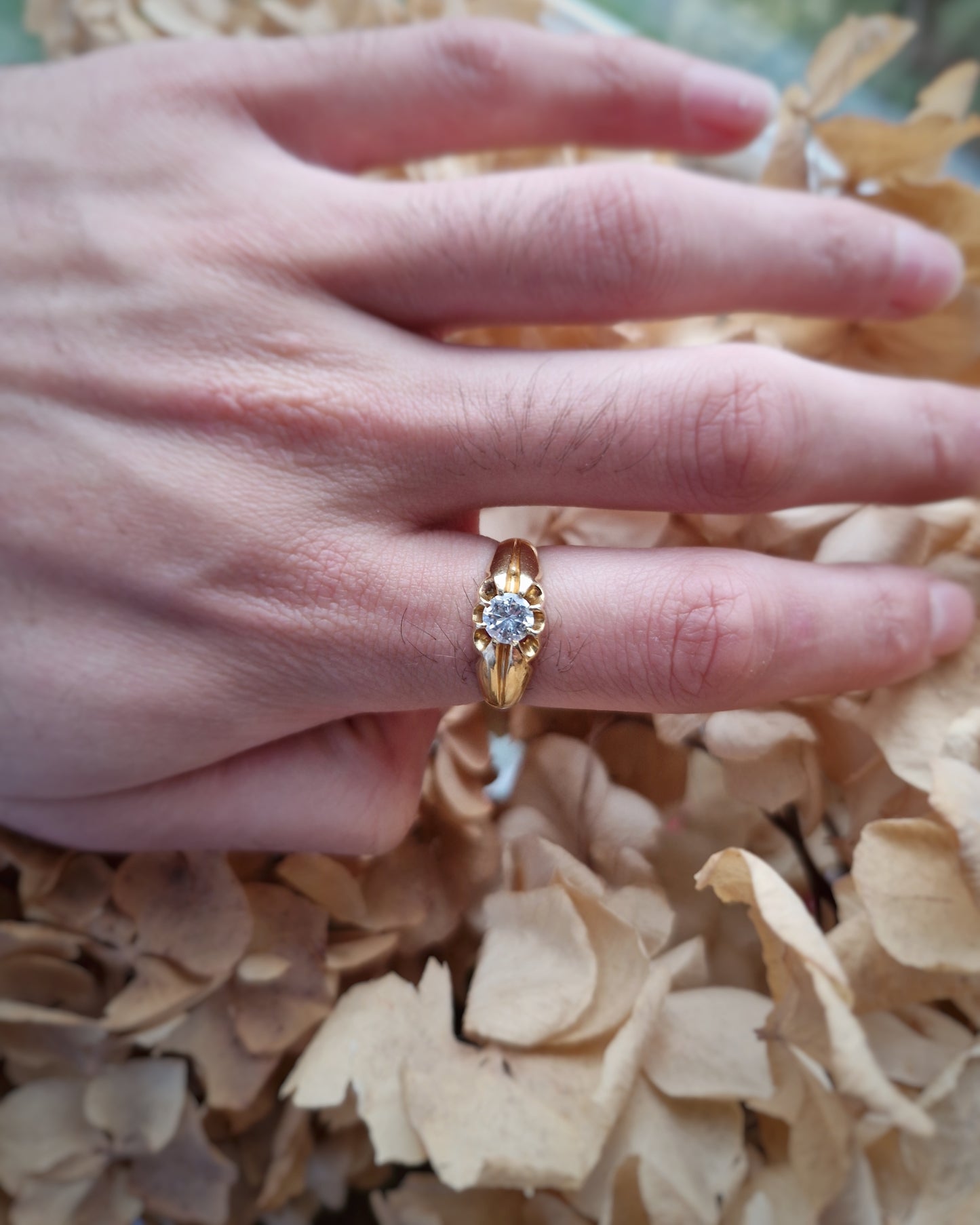 Antique 1892 Claw Set Diamond Ring (O.5 / 7.5)