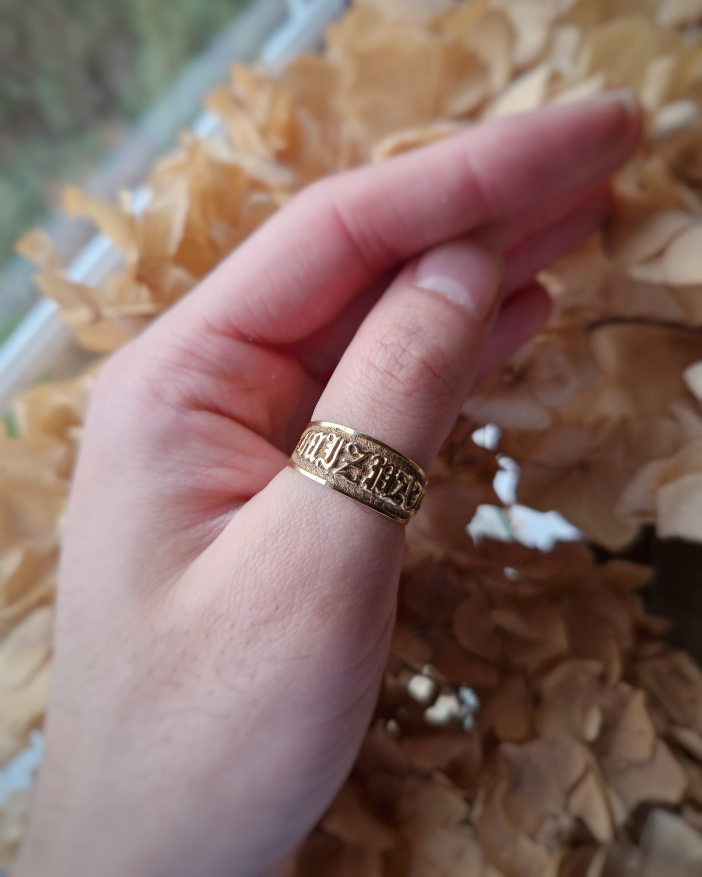 Antique Chunky 1883 Mizpah Ring (Q/8.5)