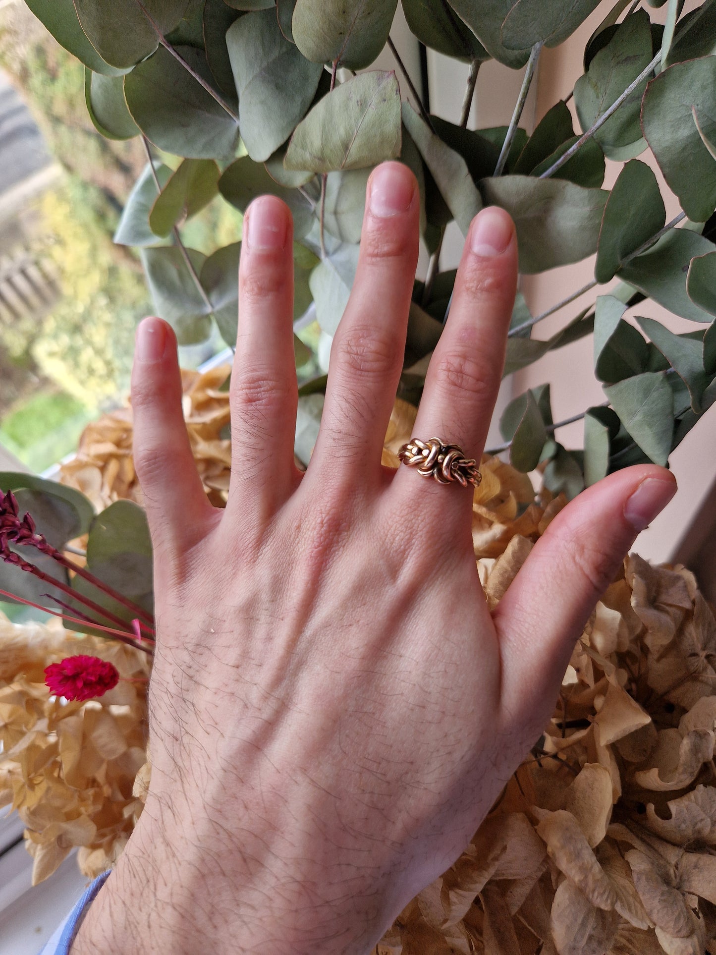 Antique Knot-Design Keeper Ring (T / 9.5)