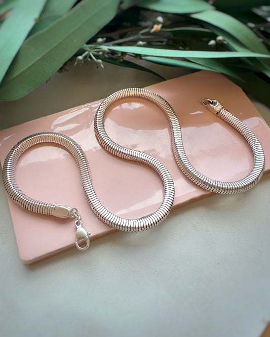 Vintage Ultra Chunky Geometric Snake Chain