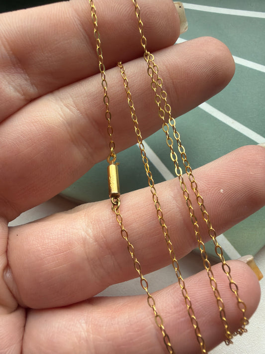 Vintage Ultra Yellow Sparkly Trace Cable (17”)