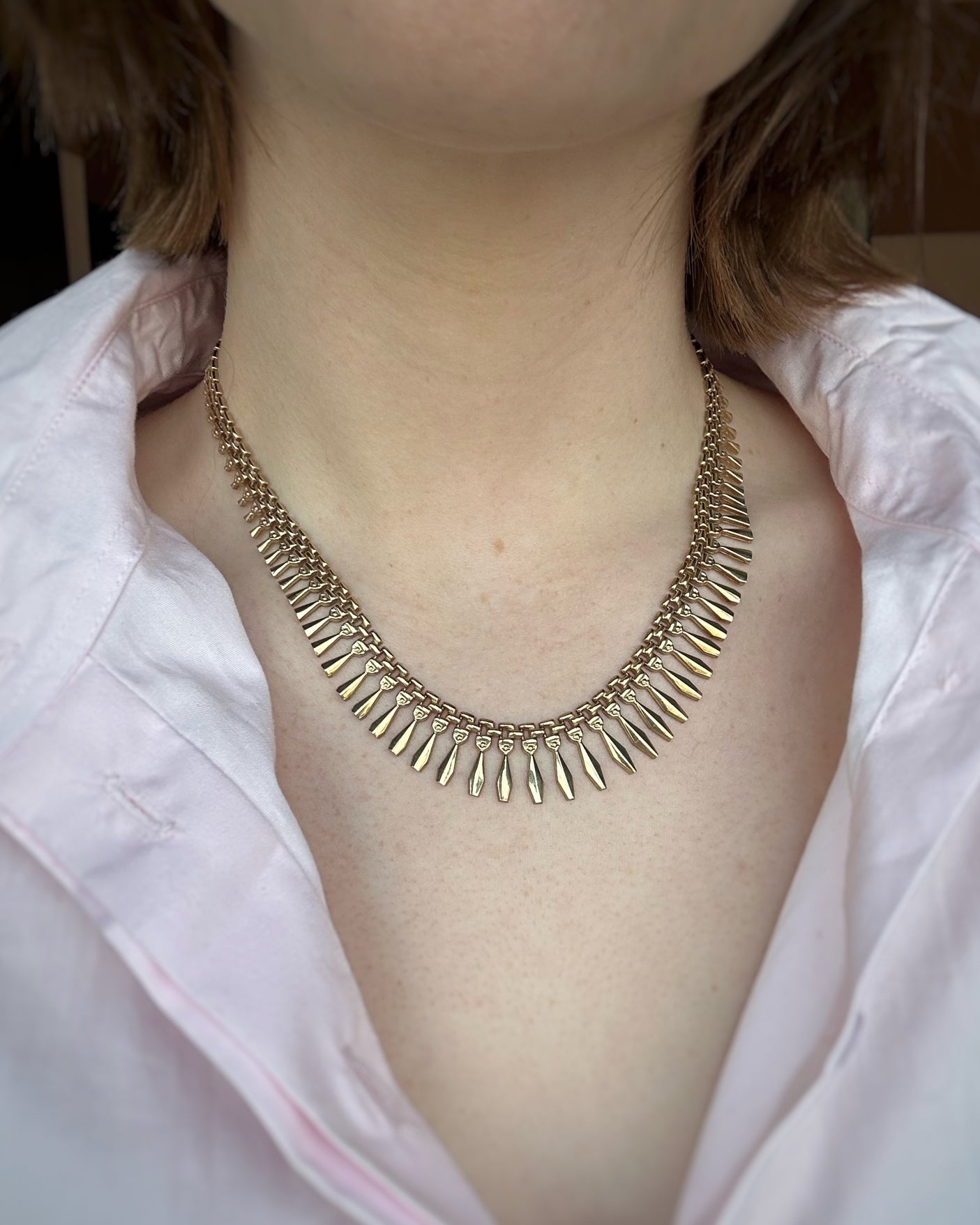 Vintage Ultra Yellow Cleopatra Necklace