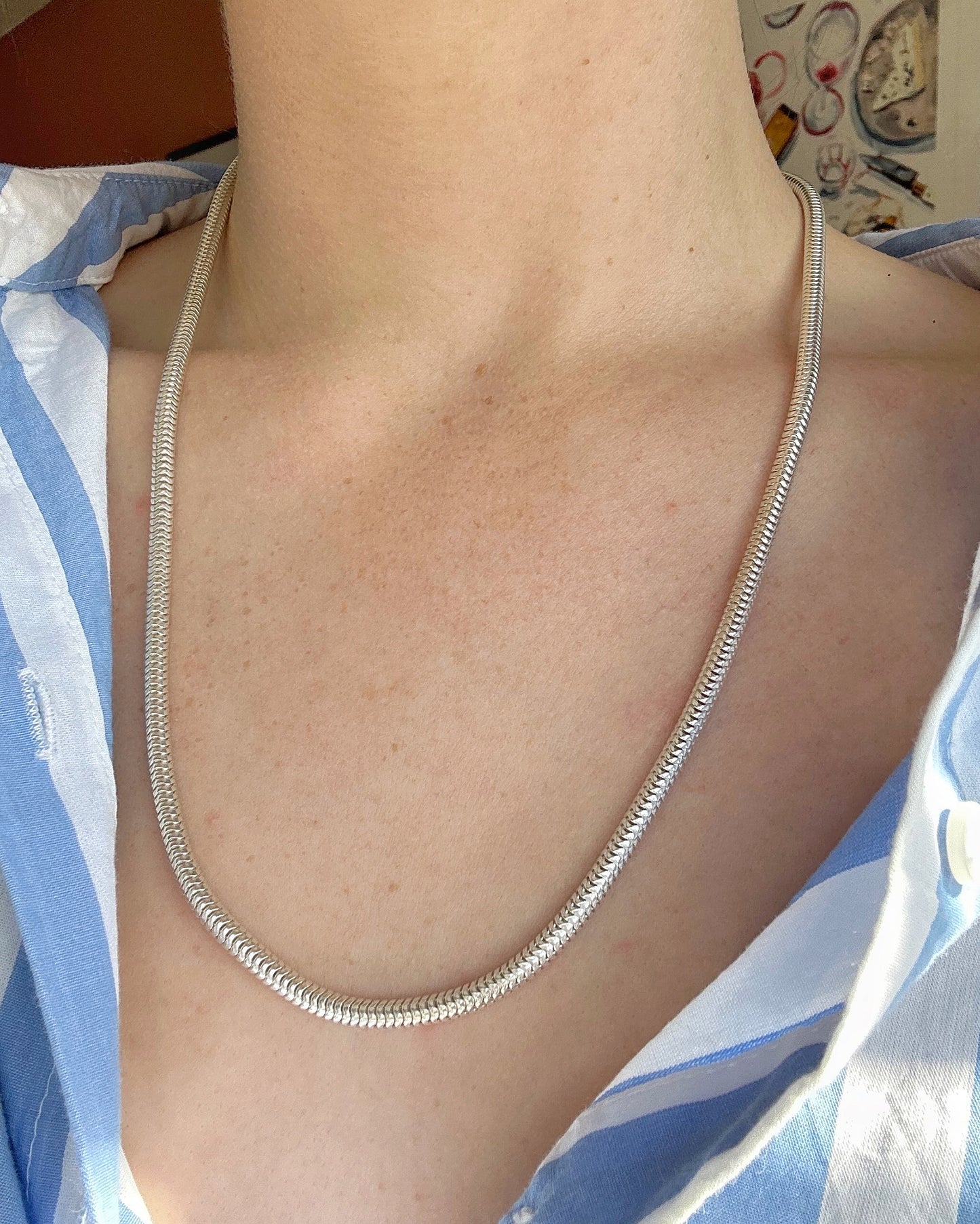 Vintage Chunky Snake Chain (22" - 24")