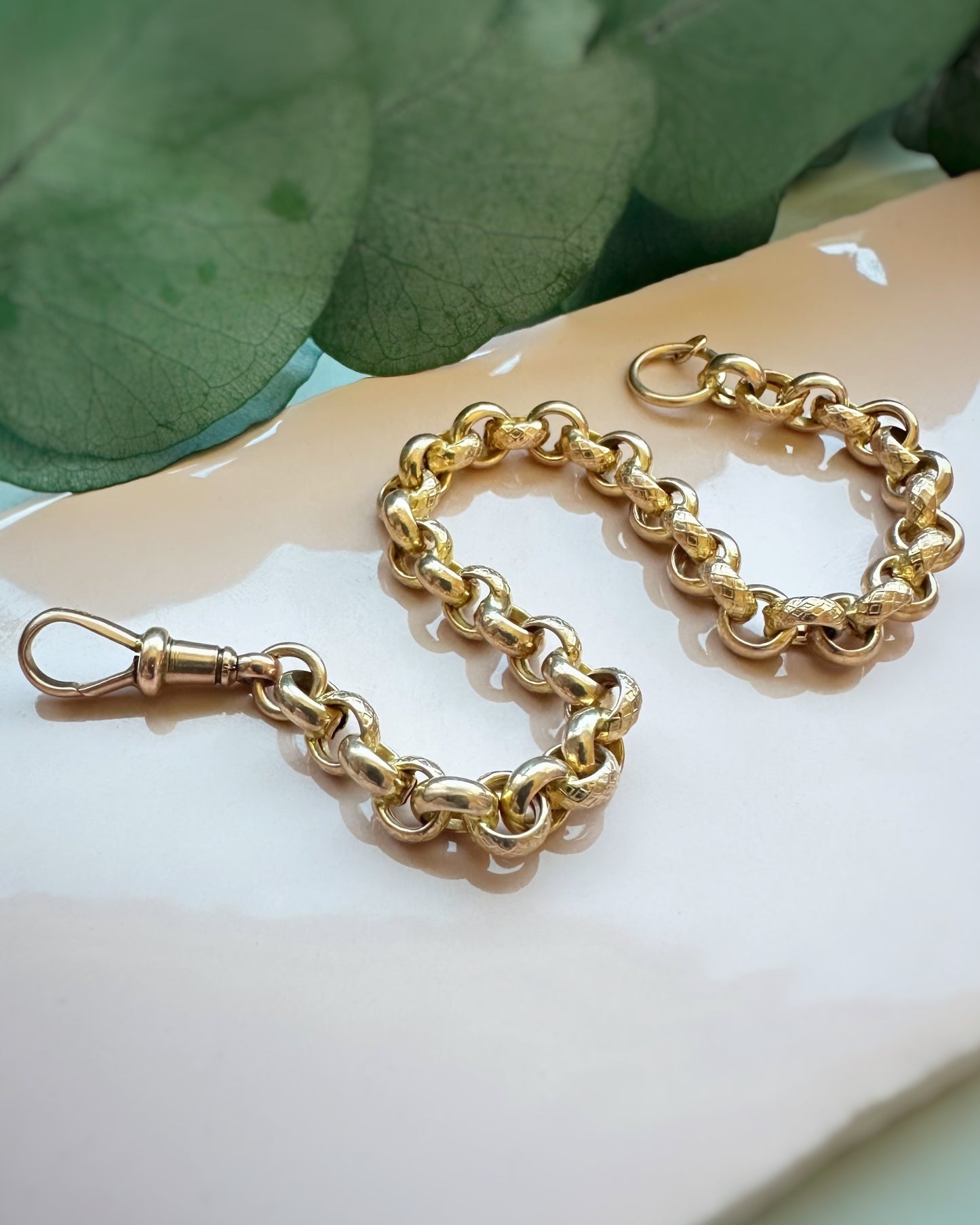 Antique Textured Belcher Bracelet (7.5")