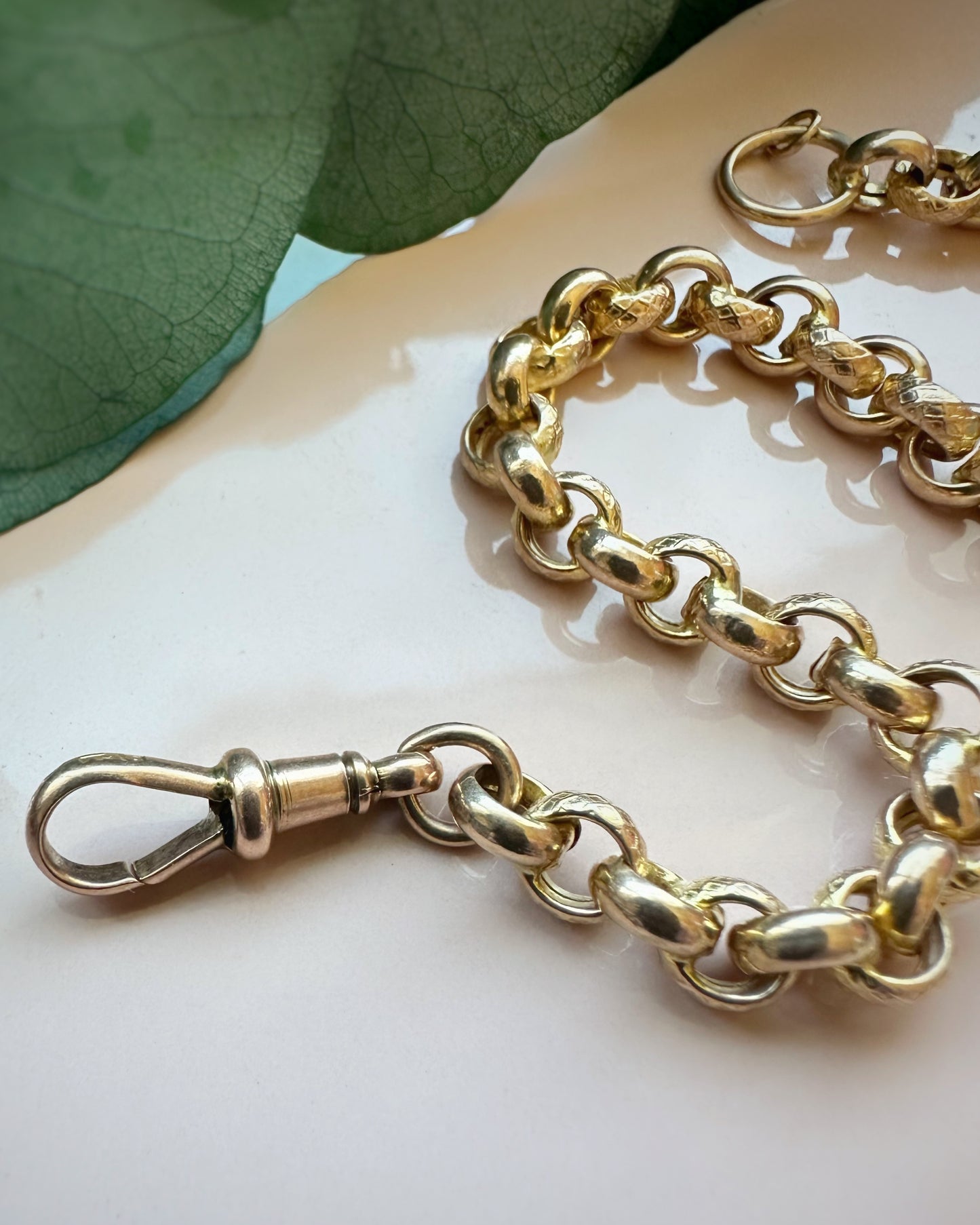 Antique Textured Belcher Bracelet (7.5")