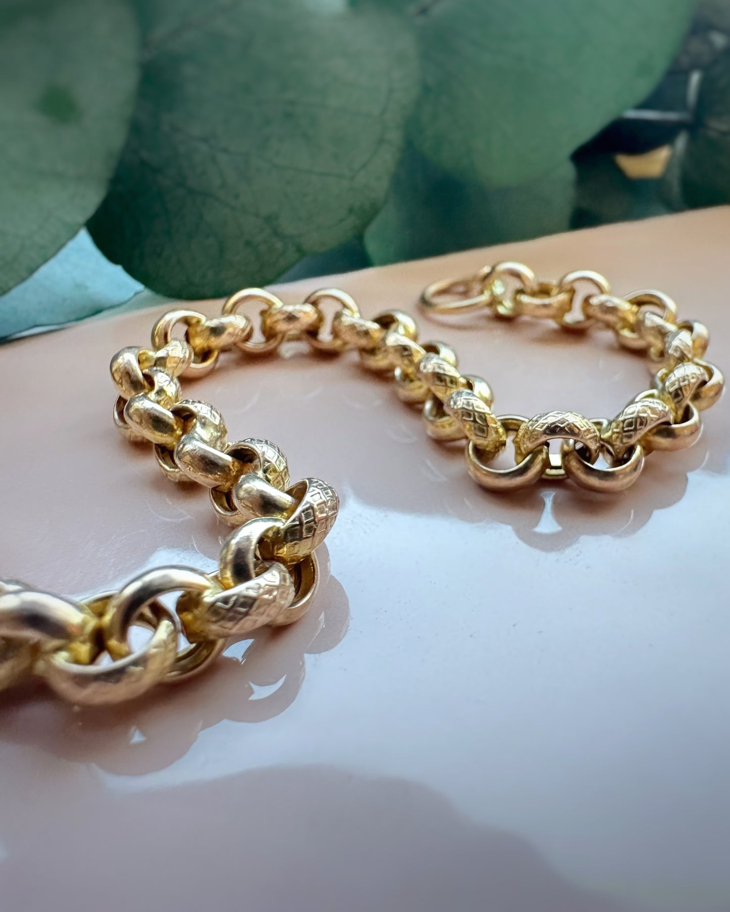 Antique Textured Belcher Bracelet (7.5")