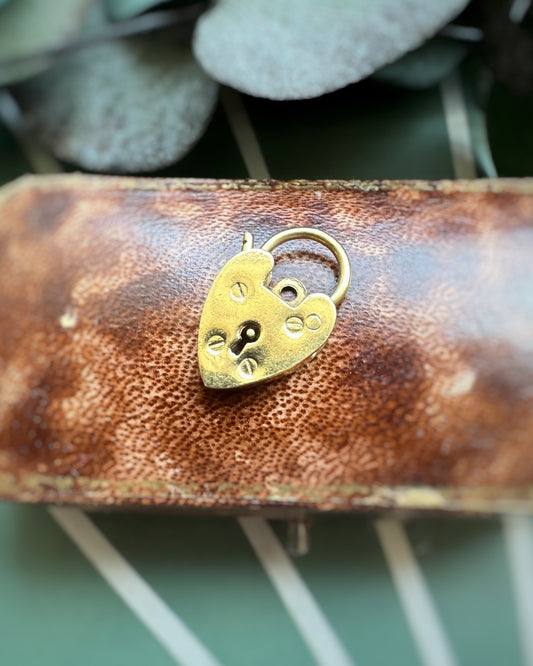 Vintage 1973 Ultra Yellow Heart Padlock