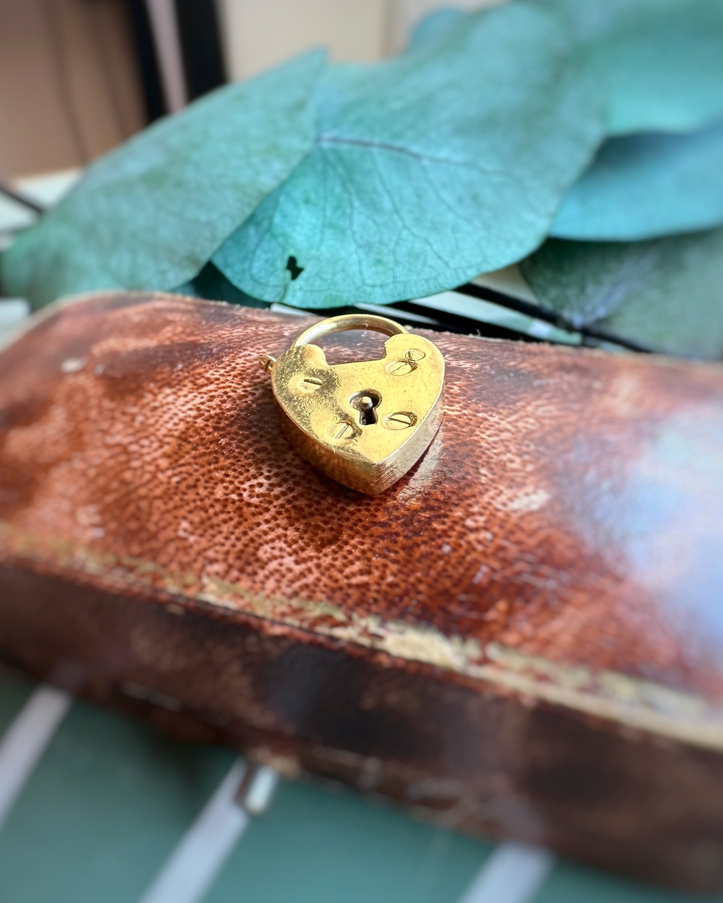 Vintage 1973 Ultra Yellow Heart Padlock