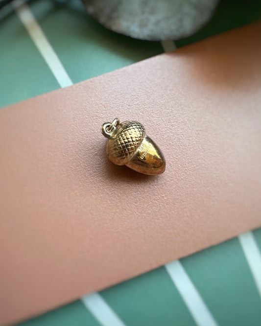 Mid-Century Lucky Acorn Charm