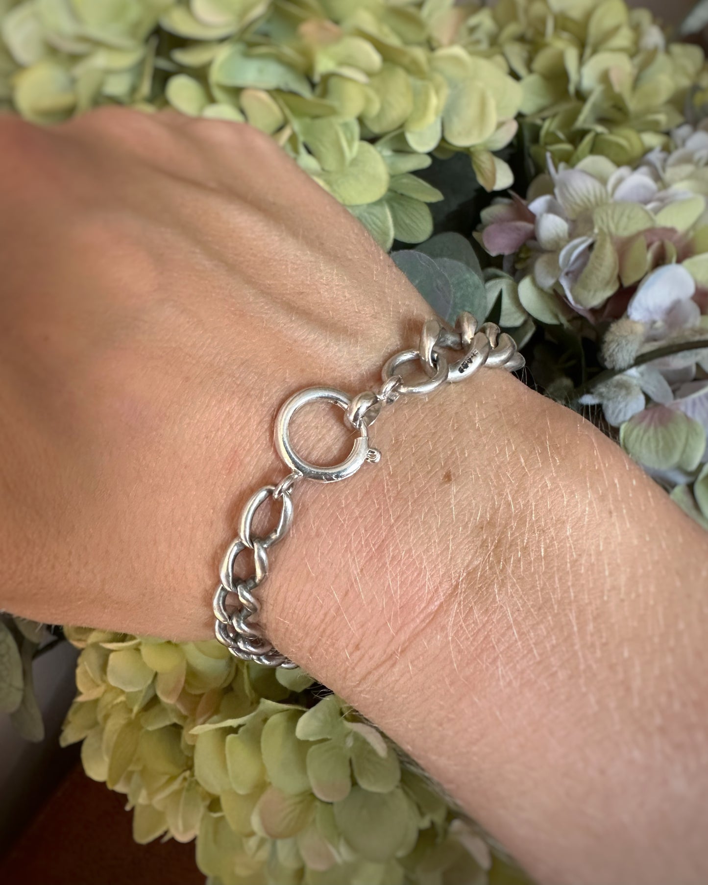 Antique Chunky Curb Bracelet (8")