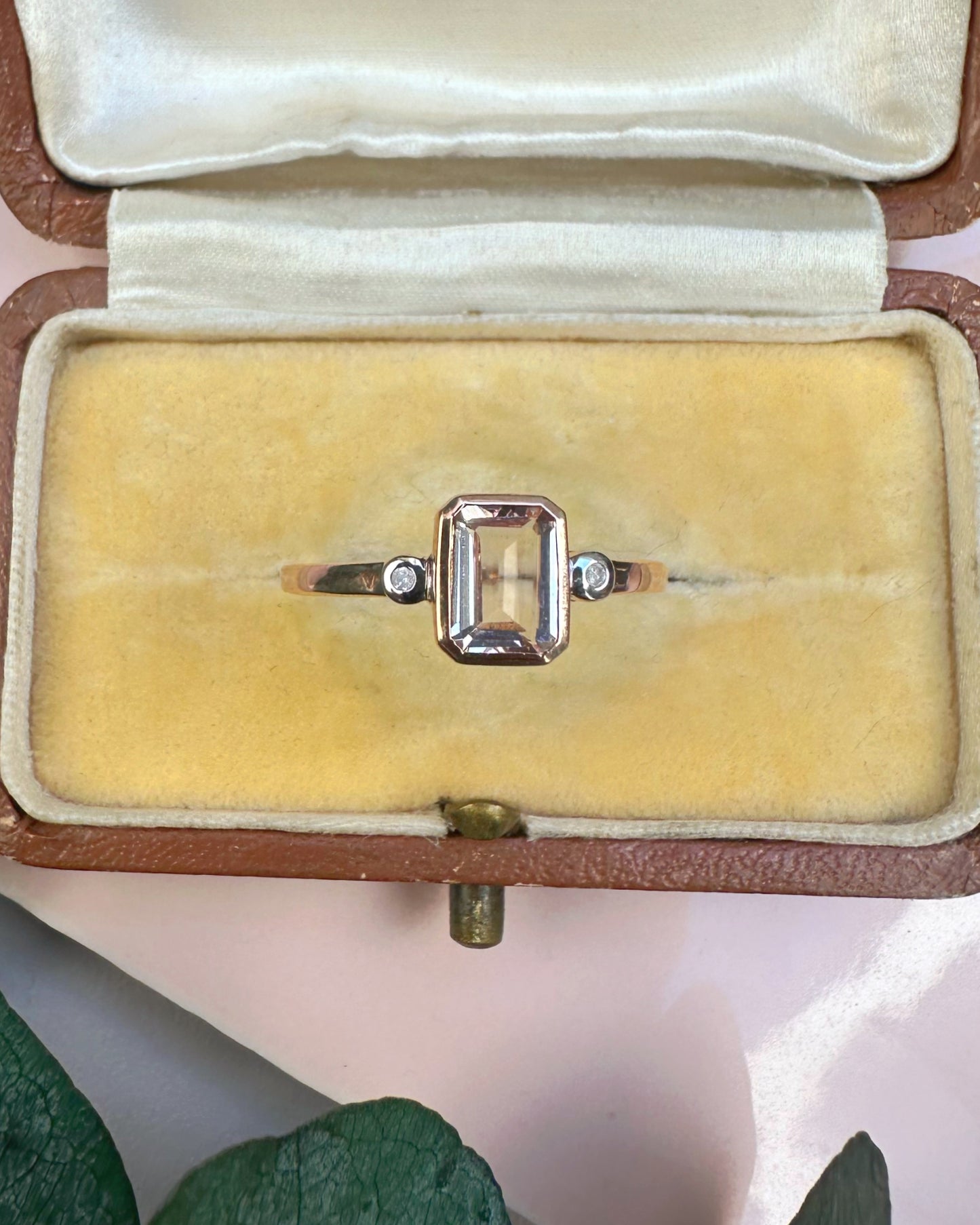Vintage Rose Tourmaline Ring (S / 9)
