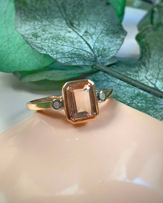 Vintage Rose Tourmaline Ring (S / 9)
