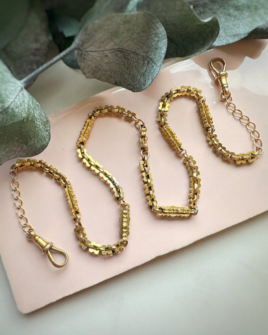 Antique Fancy Trombone Albert-Style Chain (17")