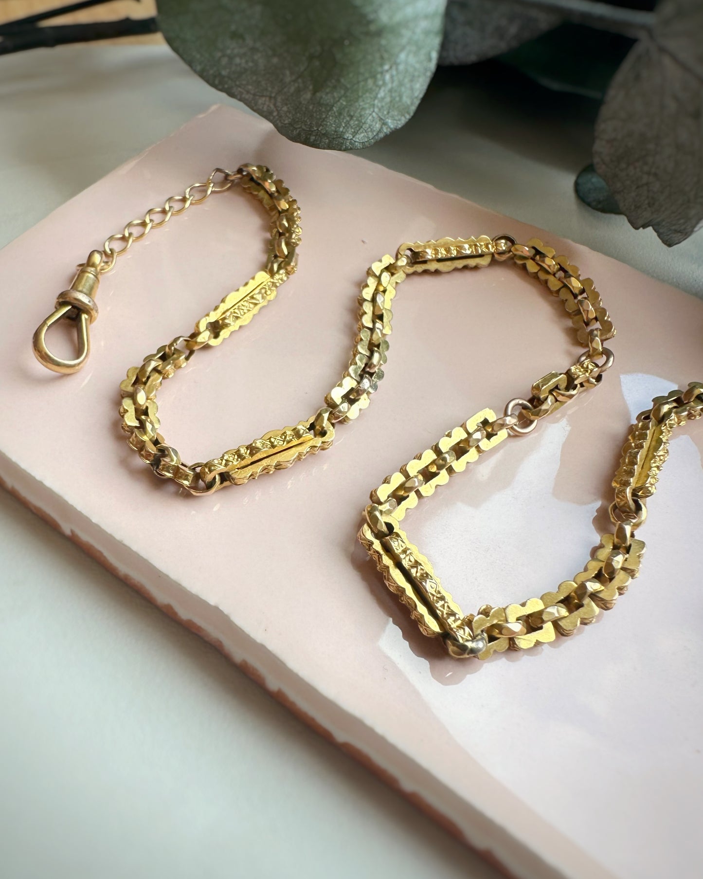 Antique Fancy Trombone Albert-Style Chain (17")