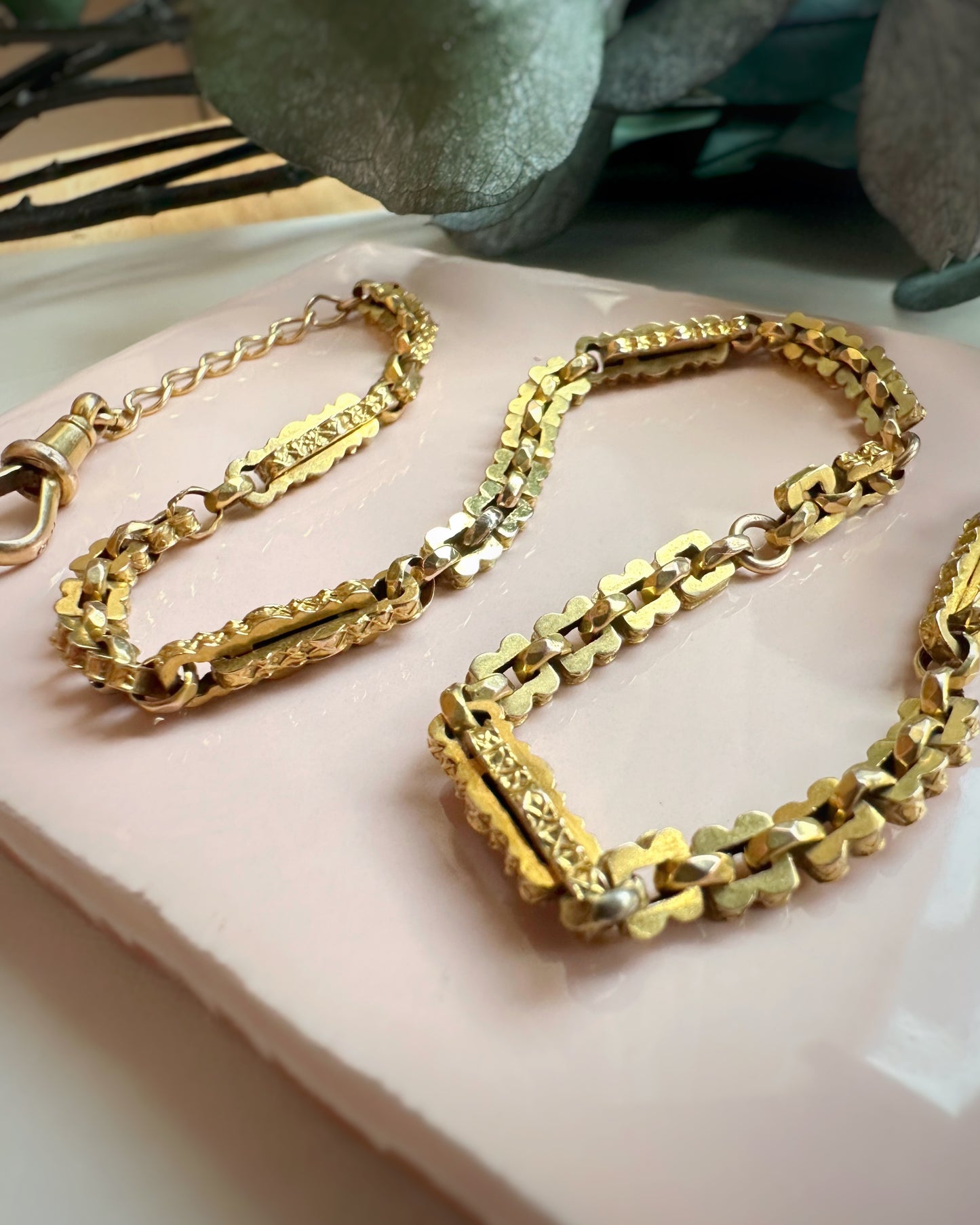 Antique Fancy Trombone Albert-Style Chain (17")