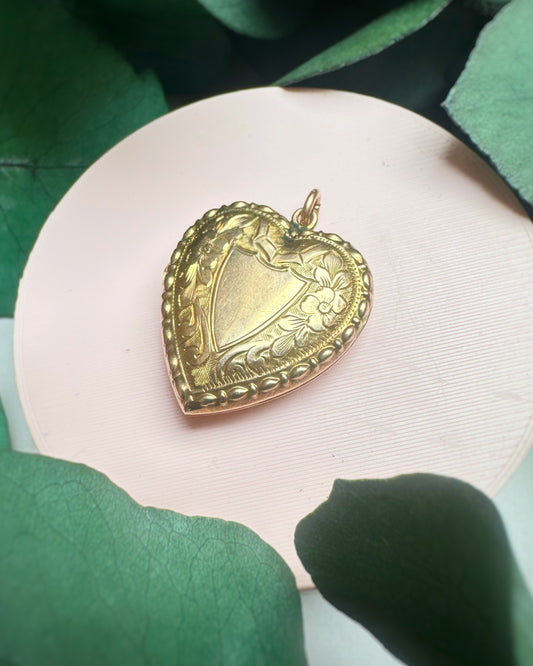 Antique Puffy Heart Locket