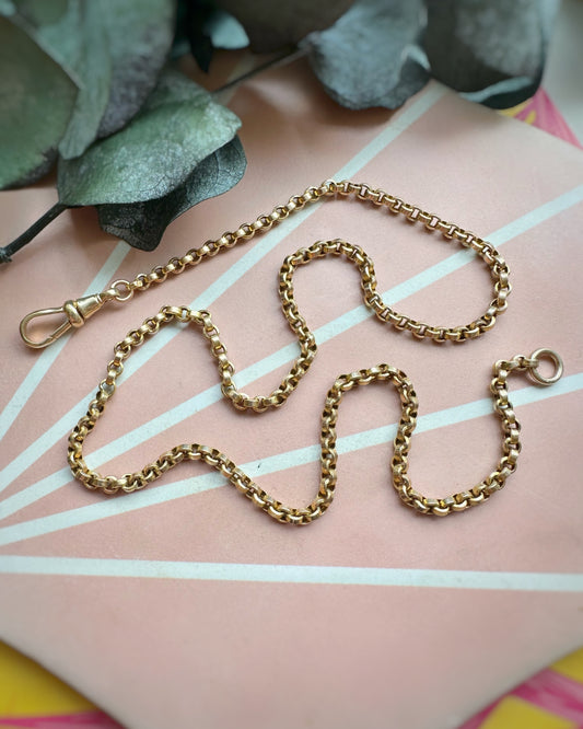 Antique Rolo Link with Dog Clip (19")