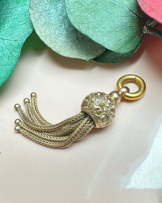 Antique Chased-Detail Ball Tassel