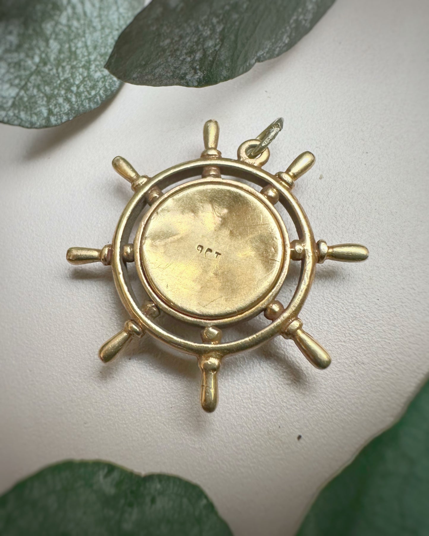 Antique Shipwheel Compass